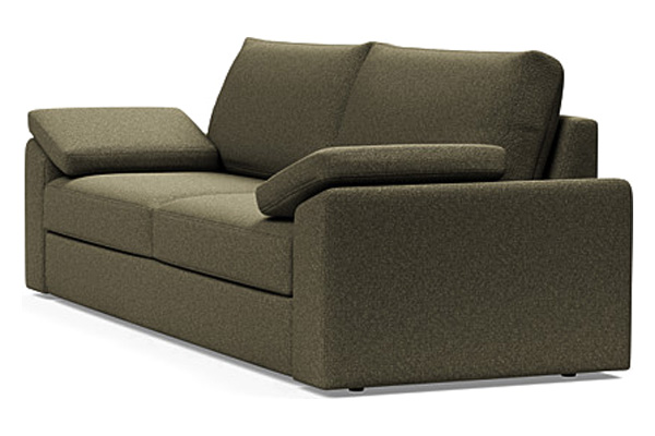 Innovation Living Vilander Sofa Bed With Cushion Arms - 535 Bouclé Forest Green