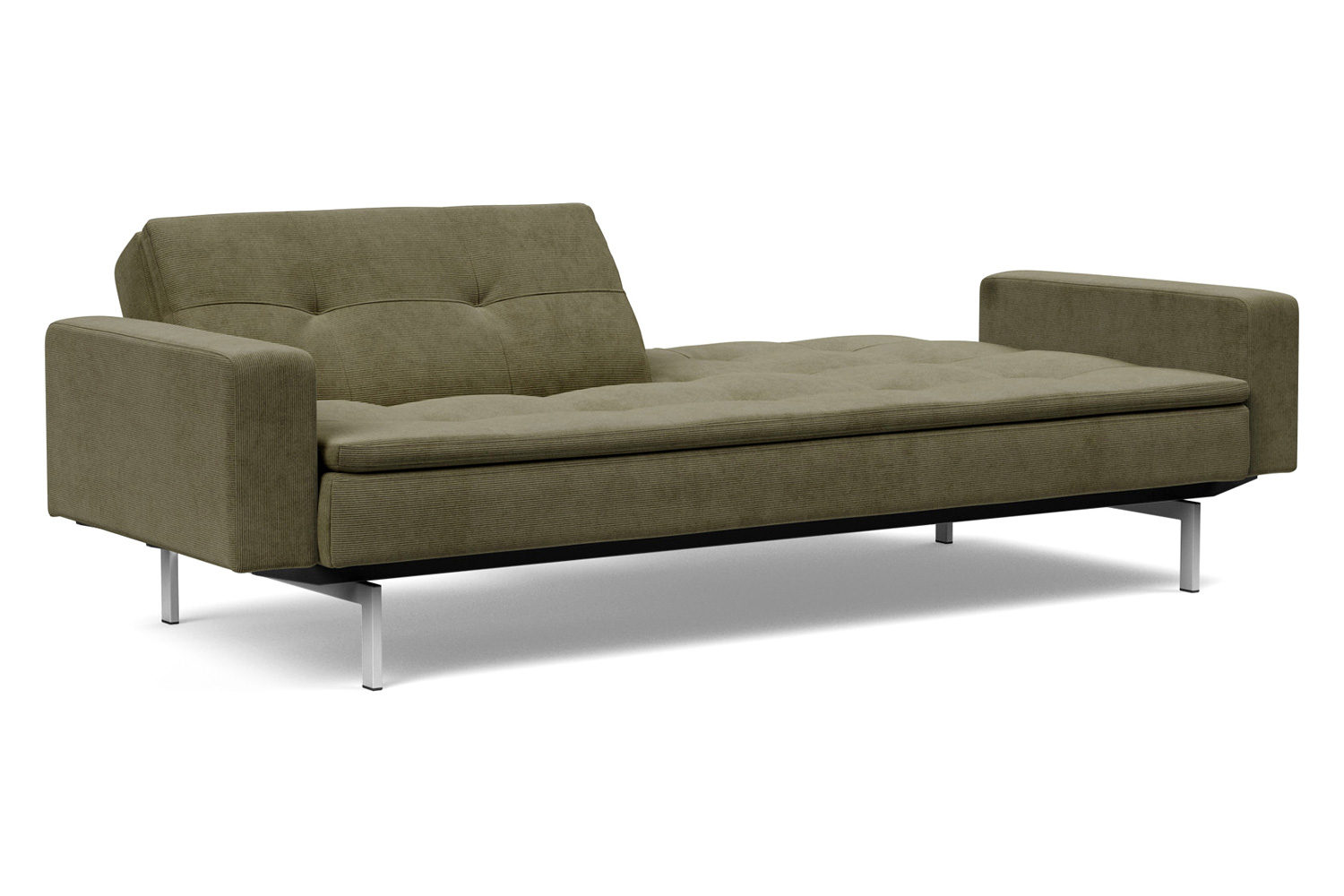 Innovation Living Dublexo Stainless Steel Sofa Bed with Arms - 316 Cordufine Pine Green