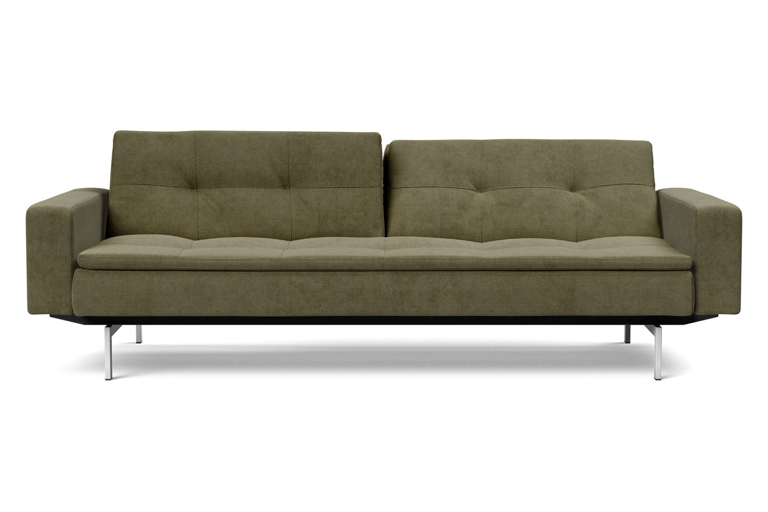 Innovation Living Dublexo Stainless Steel Sofa Bed with Arms - 316 Cordufine Pine Green