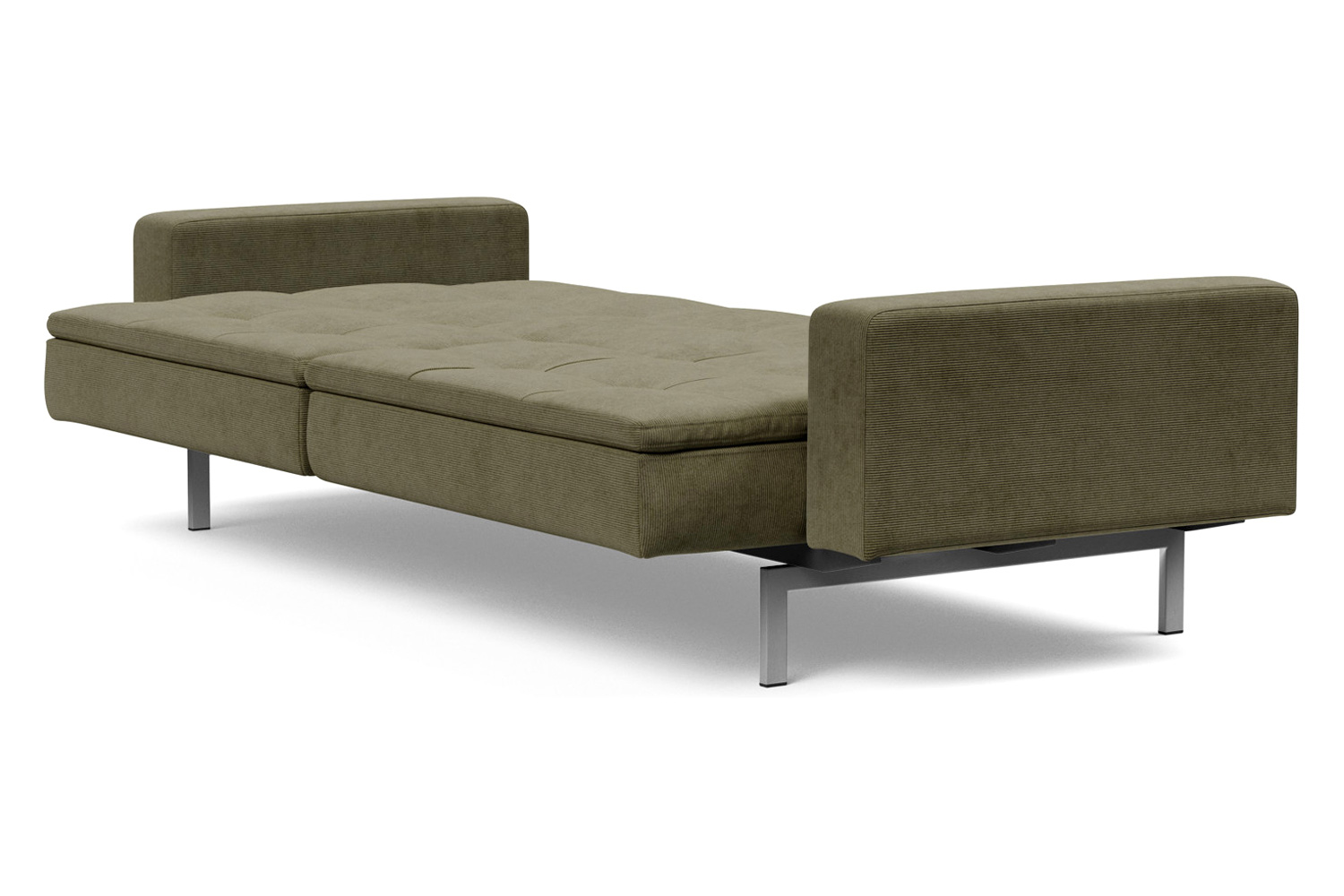 Innovation Living Dublexo Stainless Steel Sofa Bed with Arms - 316 Cordufine Pine Green