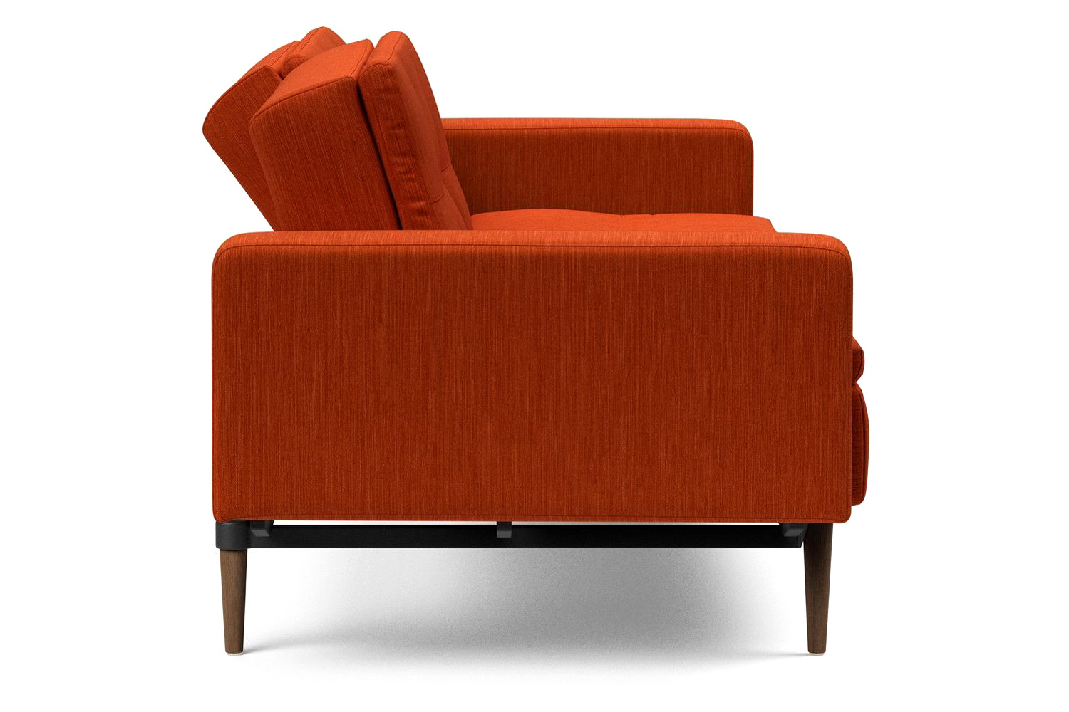 Innovation Living Dublexo Styletto Sofa Bed Dark Wood with Arms - 506 Elegance Paprika