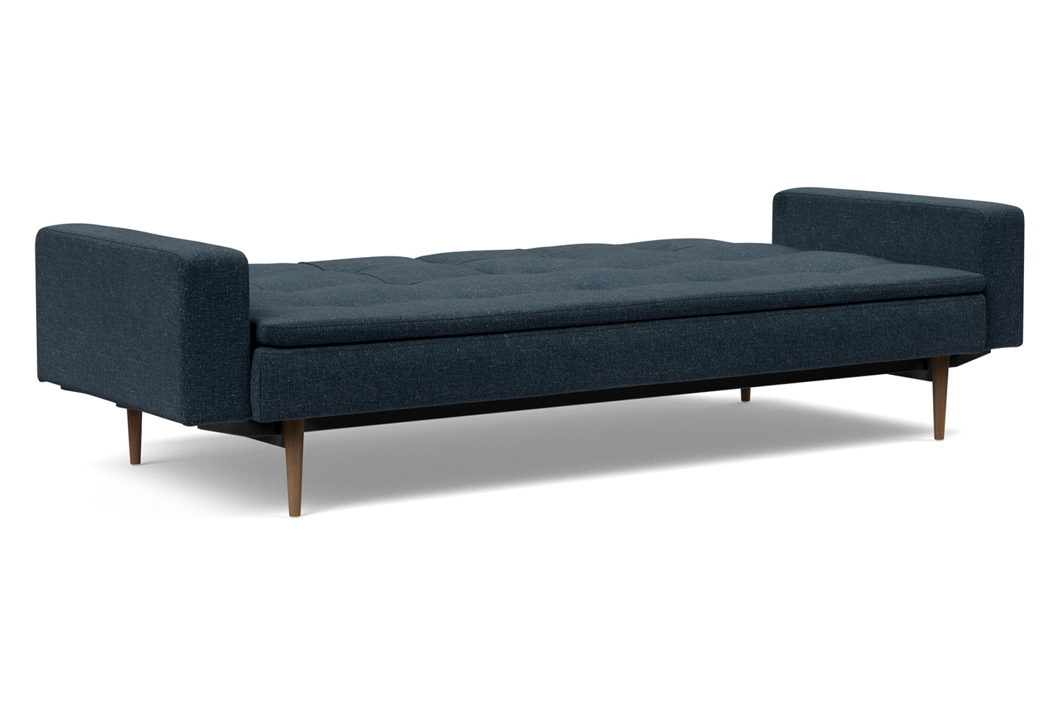 Innovation Living Dublexo Styletto Sofa Bed Dark Wood with Arms - 515 Nist Blue