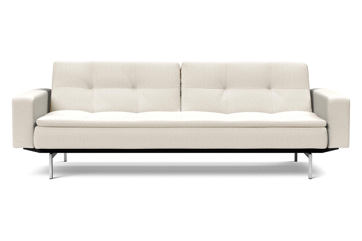 Innovation Living Dublexo Stainless Steel Sofa Bed with Arms - 531 Bouclé Off White