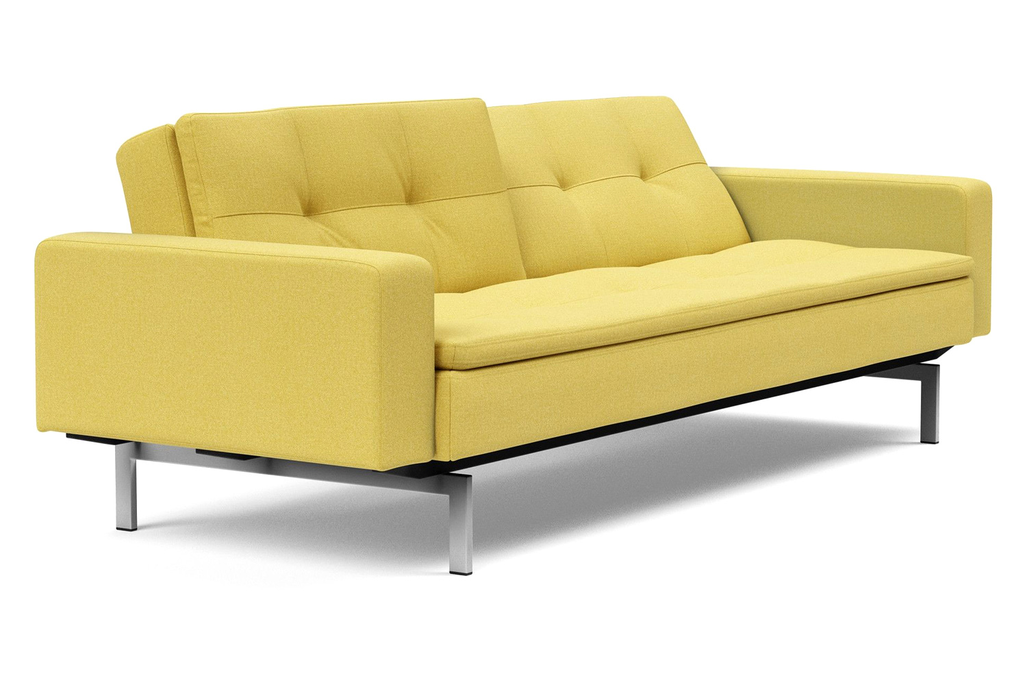 Innovation Living Dublexo Stainless Steel Sofa Bed with Arms - 554 Soft Mustard Flower