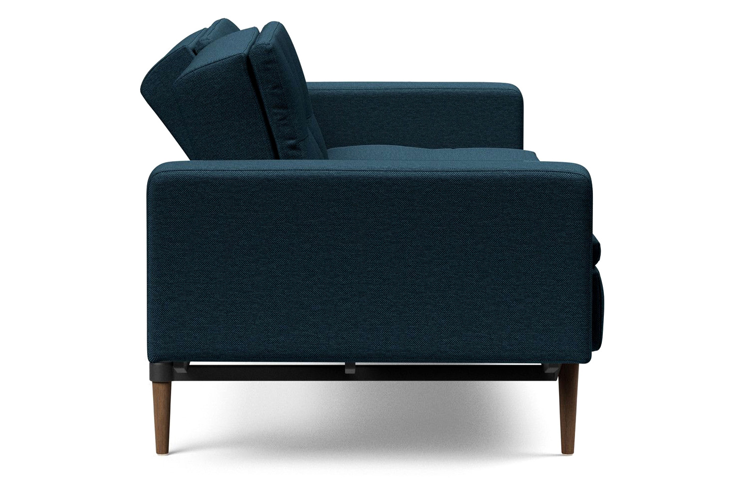 Innovation Living Dublexo Styletto Sofa Bed Dark Wood with Arms - 580 Argus Navy Blue