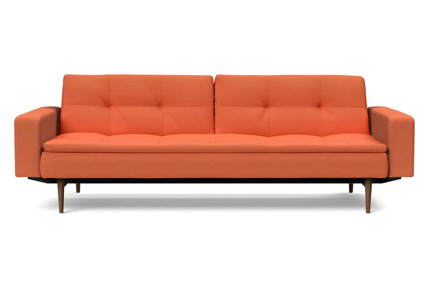 Innovation Living Dublexo Styletto Sofa Bed Dark Wood with Arms - 581 Argus Rust