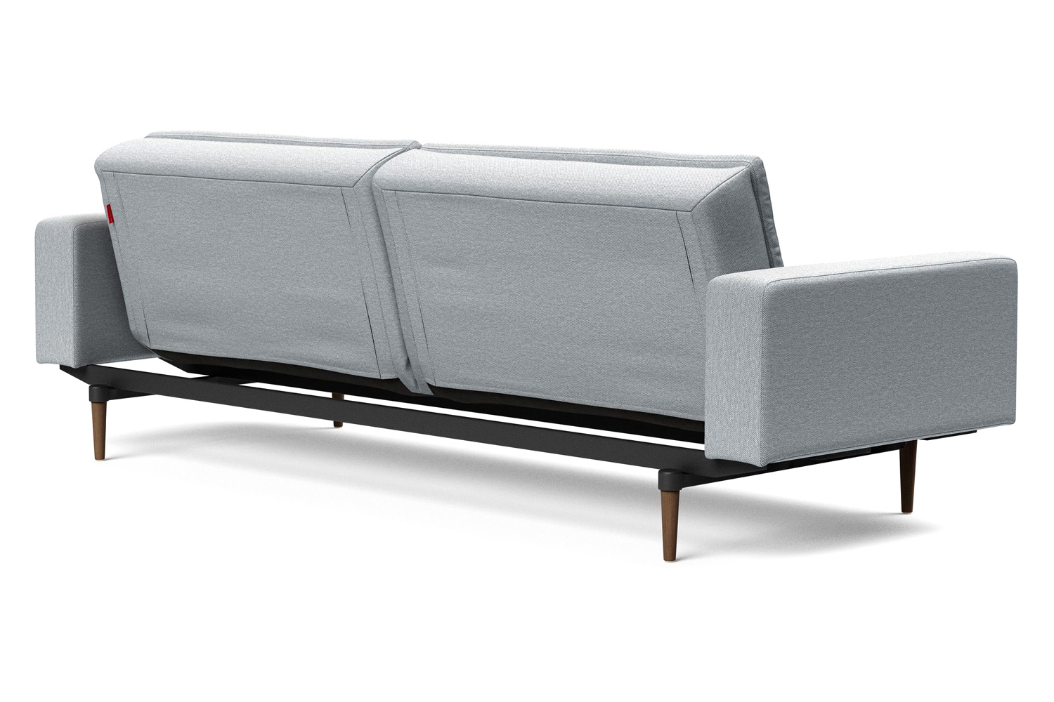 Innovation Living Dublexo Styletto Sofa Bed Dark Wood with Arms - 583 Argus Gray