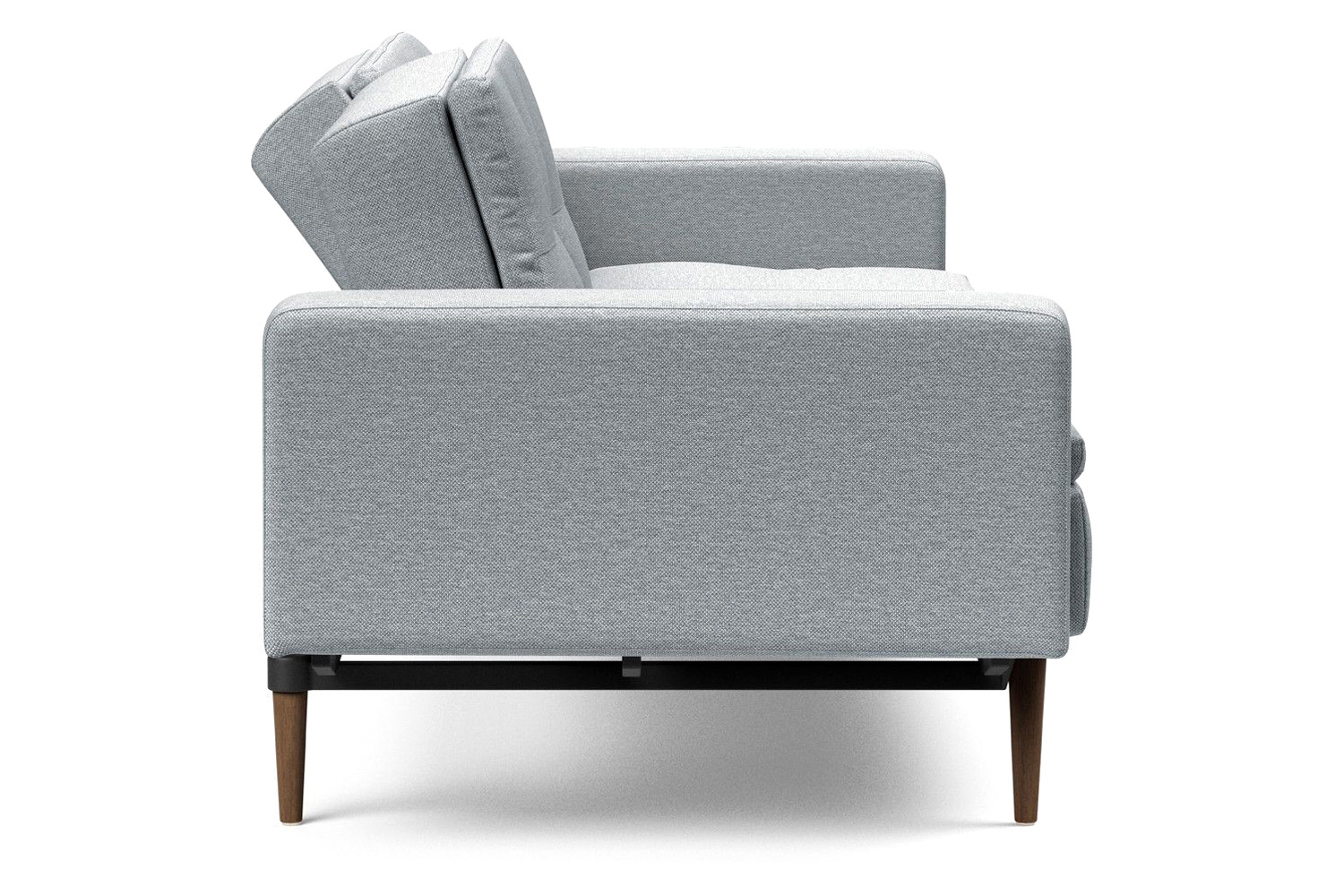 Innovation Living Dublexo Styletto Sofa Bed Dark Wood with Arms - 583 Argus Gray