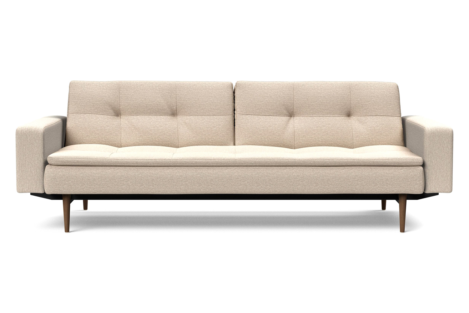 Innovation Living Dublexo Styletto Sofa Bed Dark Wood with Arms - 584 Argus Natural