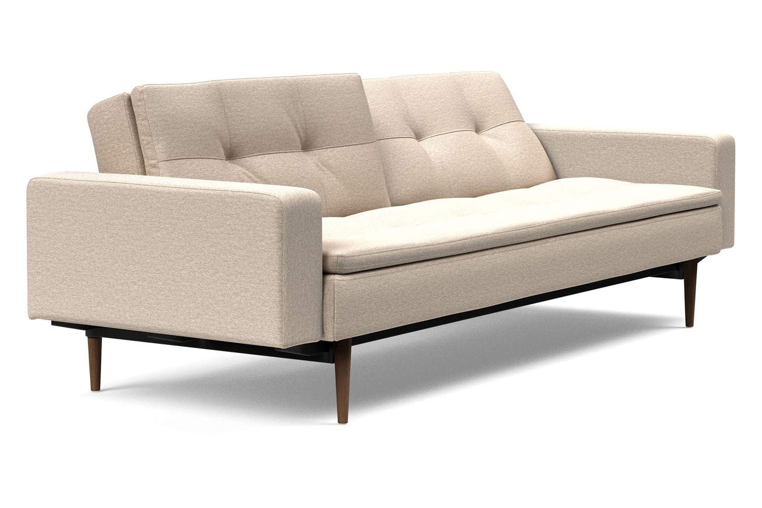 Innovation Living Dublexo Styletto Sofa Bed Dark Wood with Arms - 584 Argus Natural