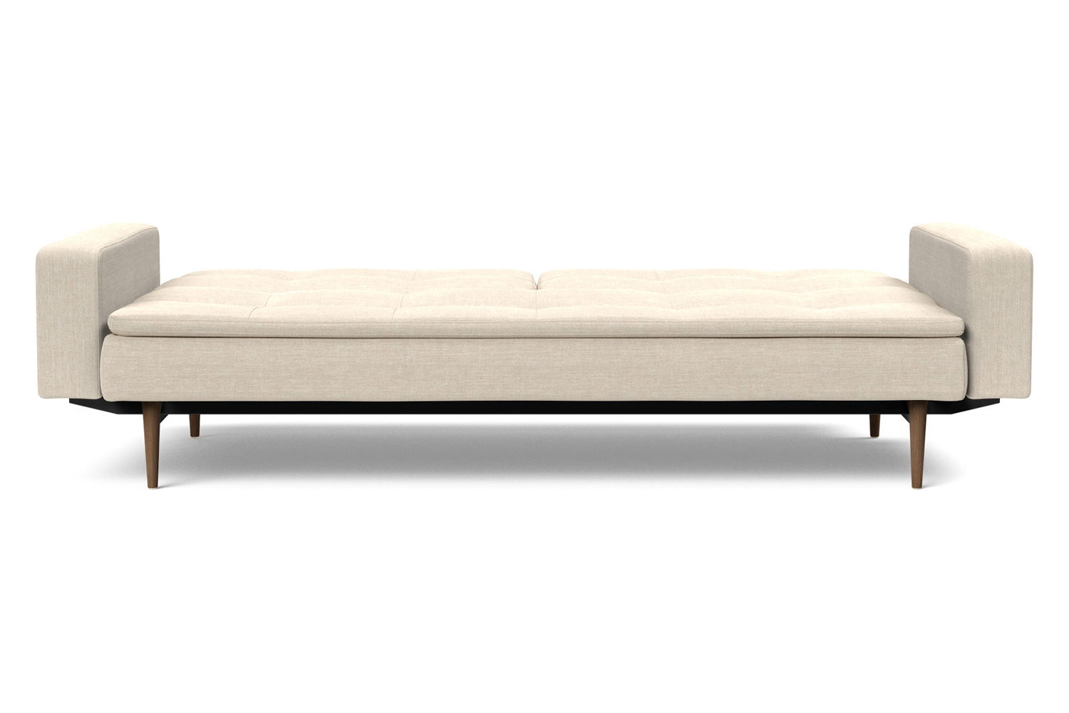 Innovation Living Dublexo Styletto Sofa Bed Dark Wood with Arms - 586 Phobos Latte