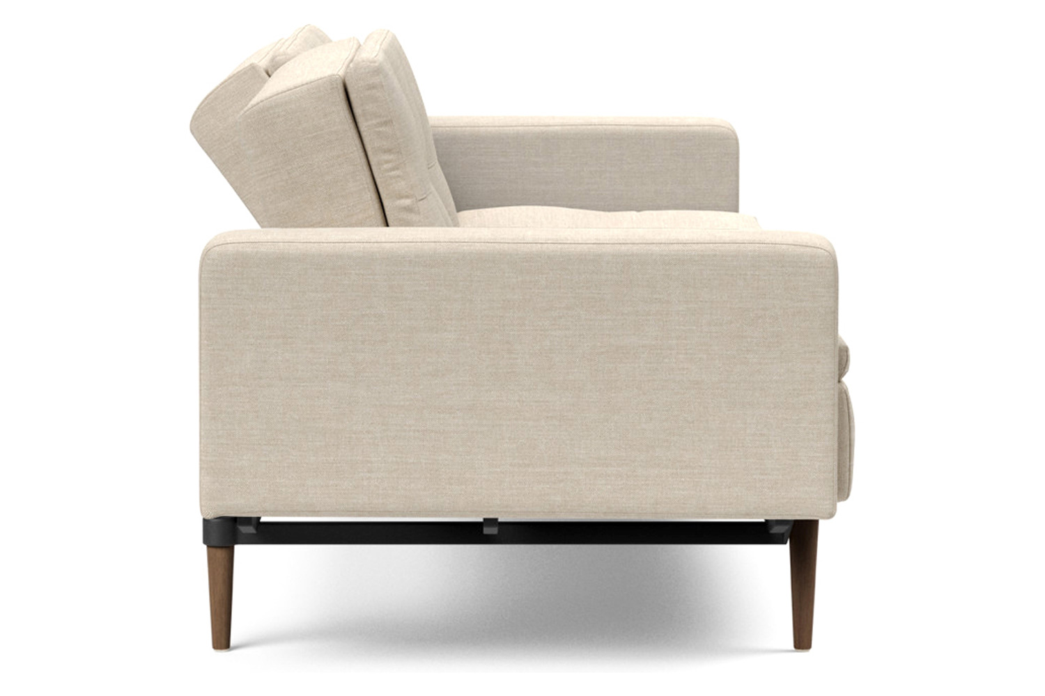 Innovation Living Dublexo Styletto Sofa Bed Dark Wood with Arms - 586 Phobos Latte