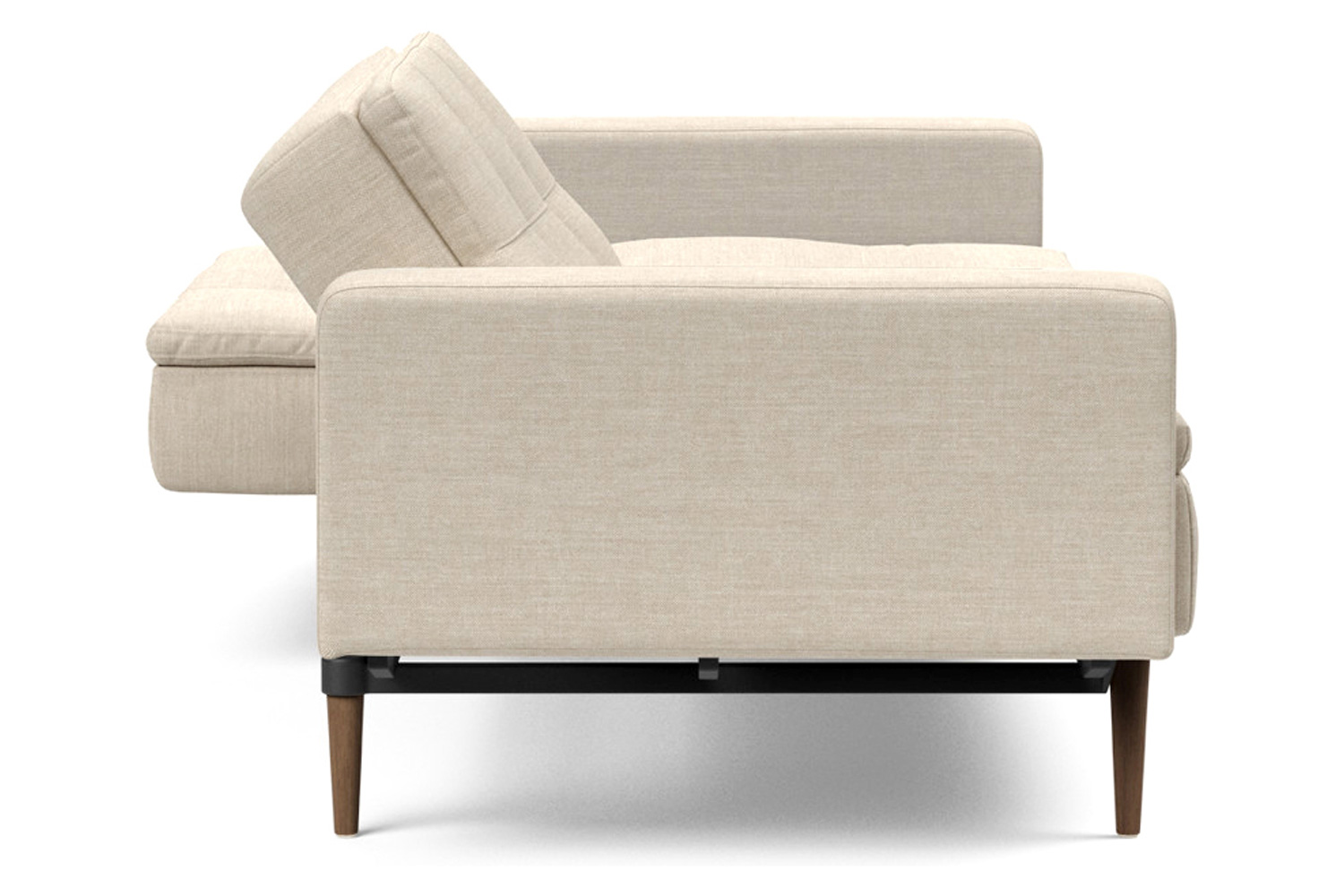 Innovation Living Dublexo Styletto Sofa Bed Dark Wood with Arms - 586 Phobos Latte