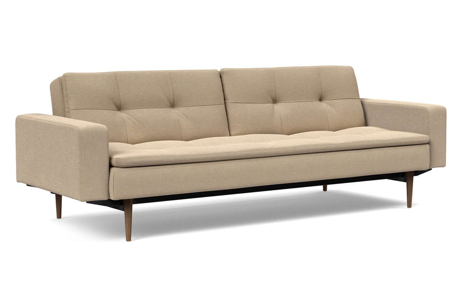 Innovation Living - Dublexo Styletto Sofa Bed Dark Wood with Arms