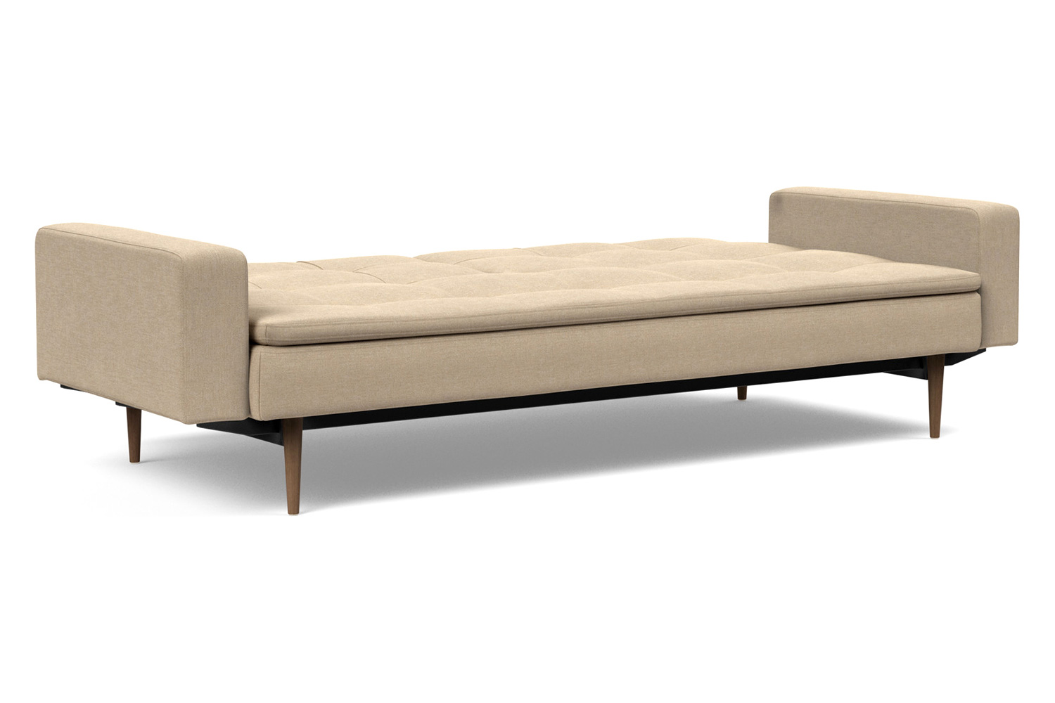 Innovation Living Dublexo Styletto Sofa Bed Dark Wood with Arms - 587 Phobos Mocha