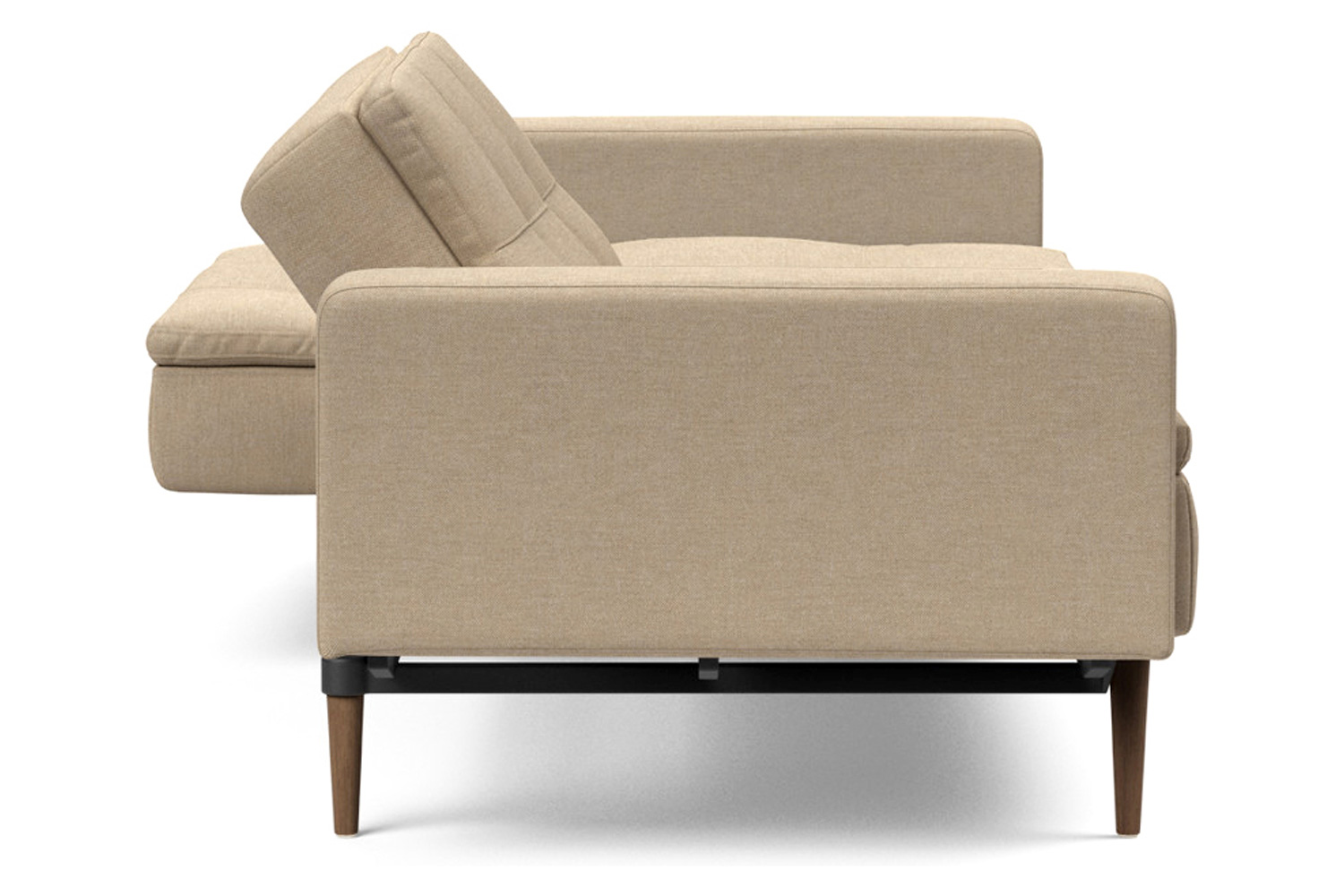 Innovation Living Dublexo Styletto Sofa Bed Dark Wood with Arms - 587 Phobos Mocha