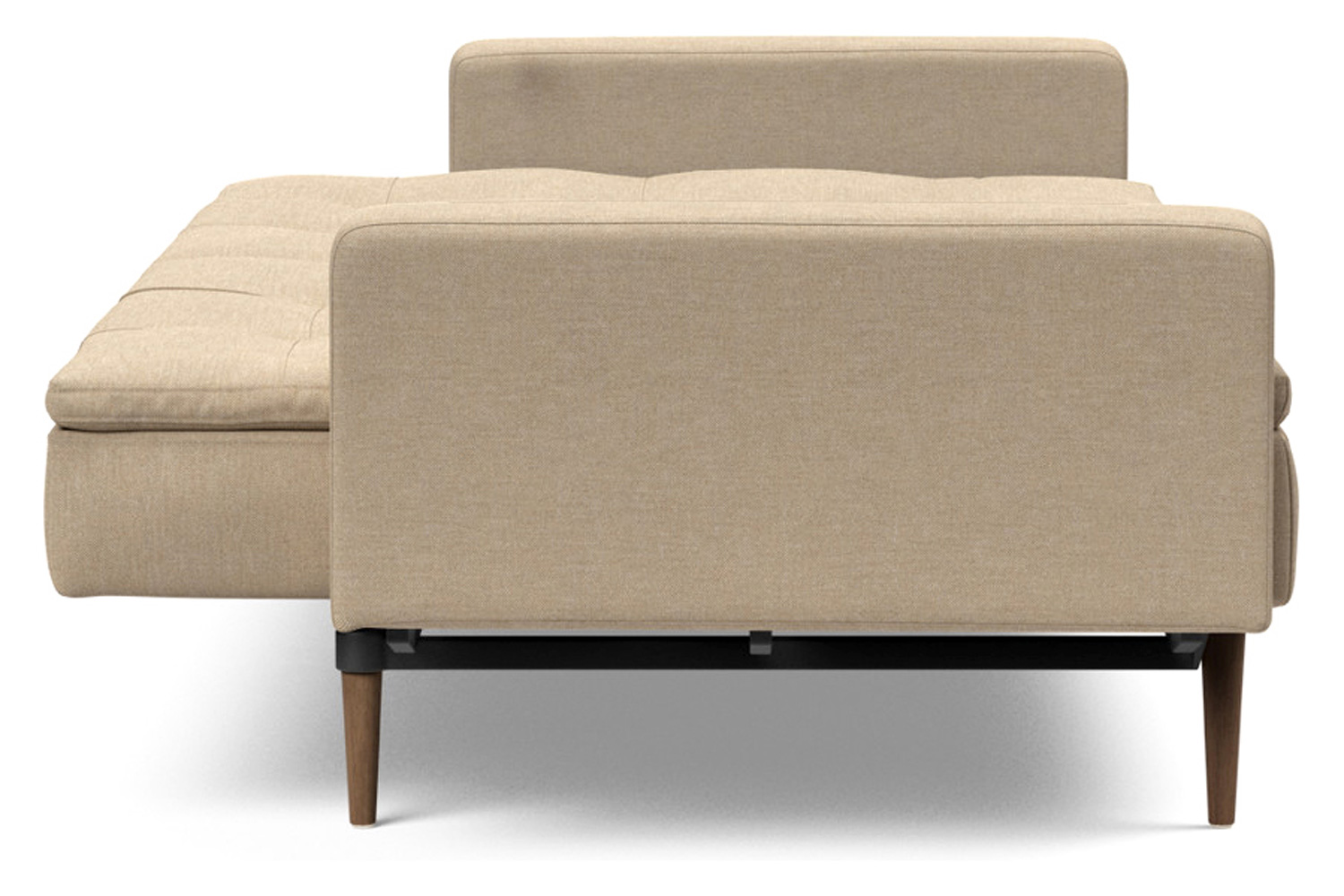 Innovation Living Dublexo Styletto Sofa Bed Dark Wood with Arms - 587 Phobos Mocha