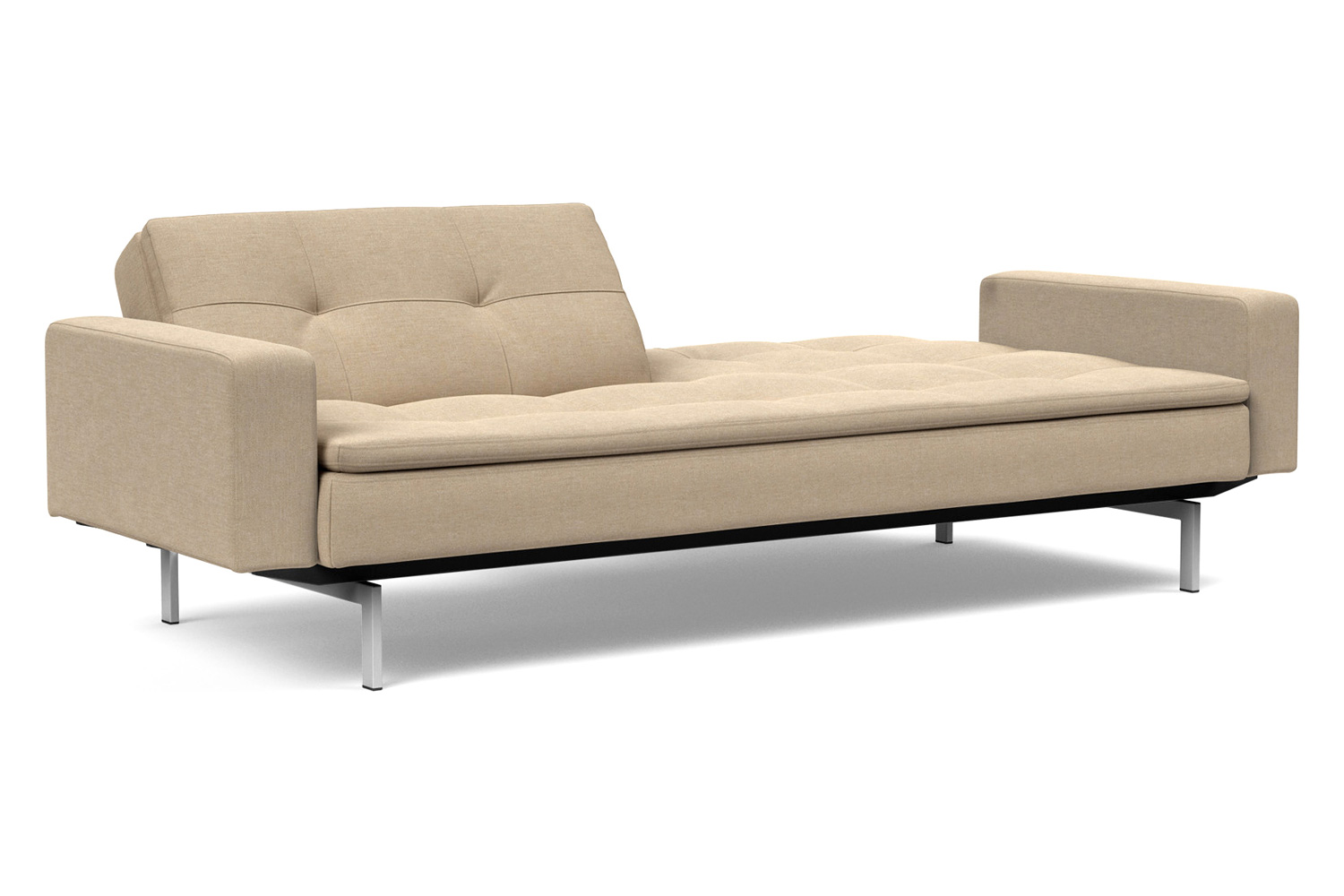 Innovation Living Dublexo Stainless Steel Sofa Bed with Arms - 587 Phobos Mocha