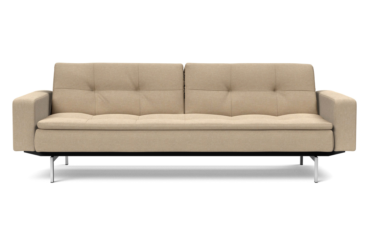 Innovation Living Dublexo Stainless Steel Sofa Bed with Arms - 587 Phobos Mocha