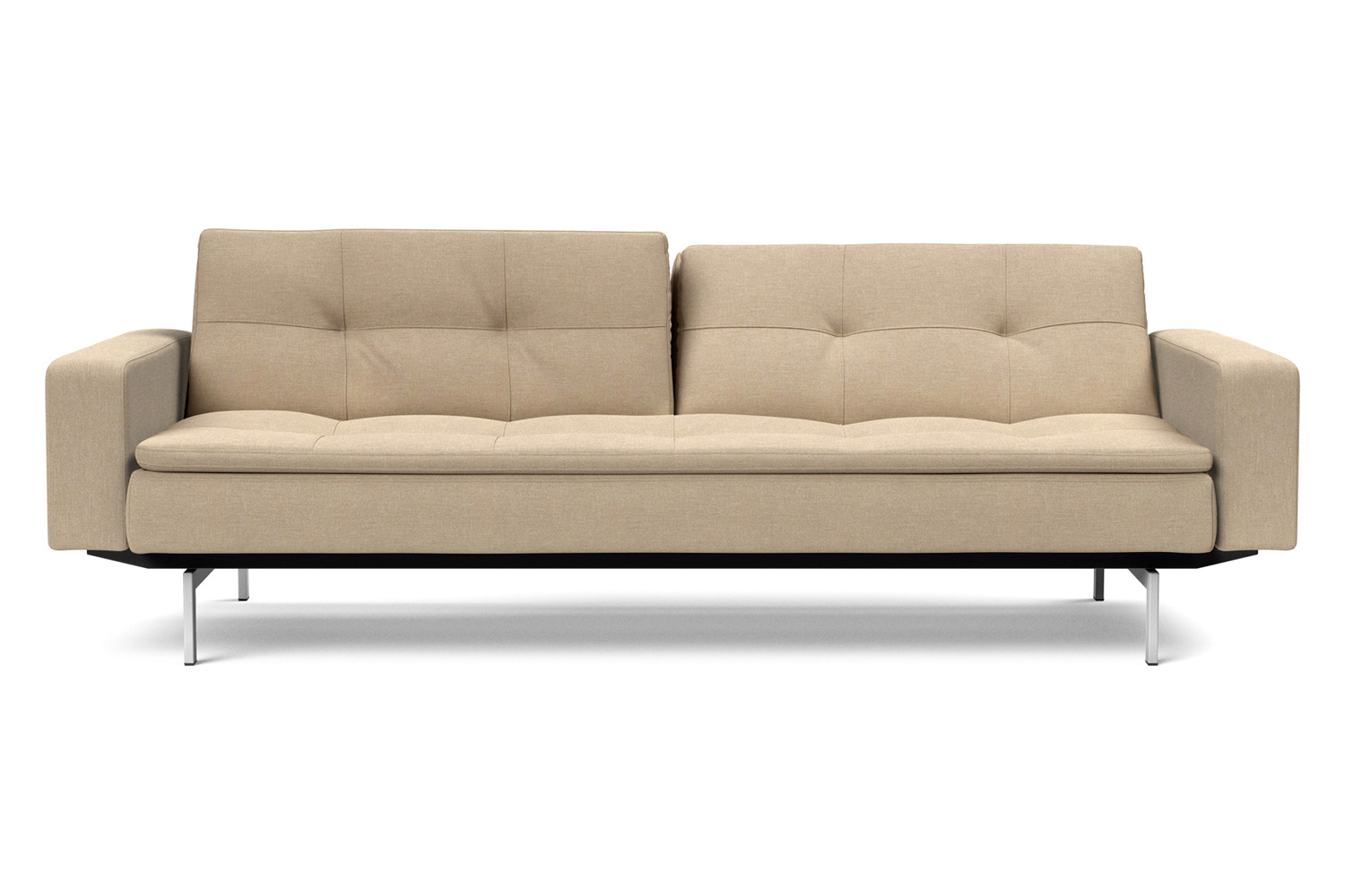 Innovation Living Dublexo Stainless Steel Sofa Bed with Arms - 587 Phobos Mocha