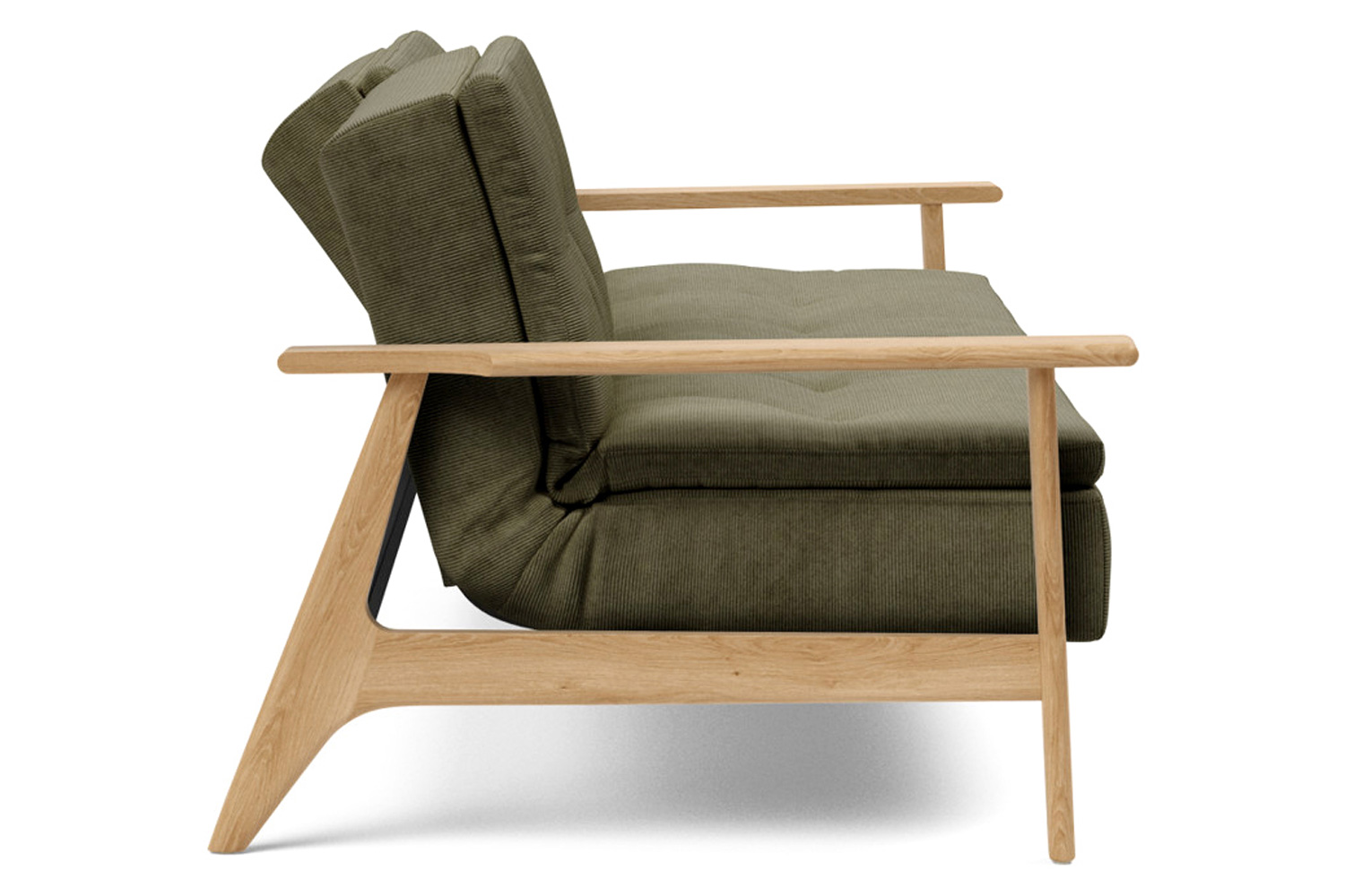 Innovation Living Dublexo Frej Sofa Bed Oak - 316 Cordufine Pine Green