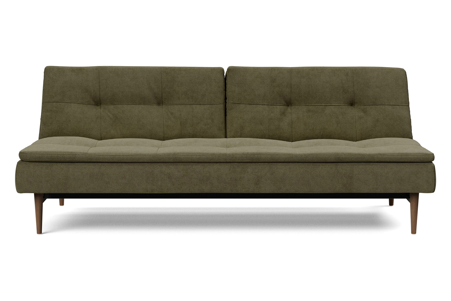 Innovation Living Dublexo Styletto Sofa Bed Dark Wood - 316 Cordufine Pine Green