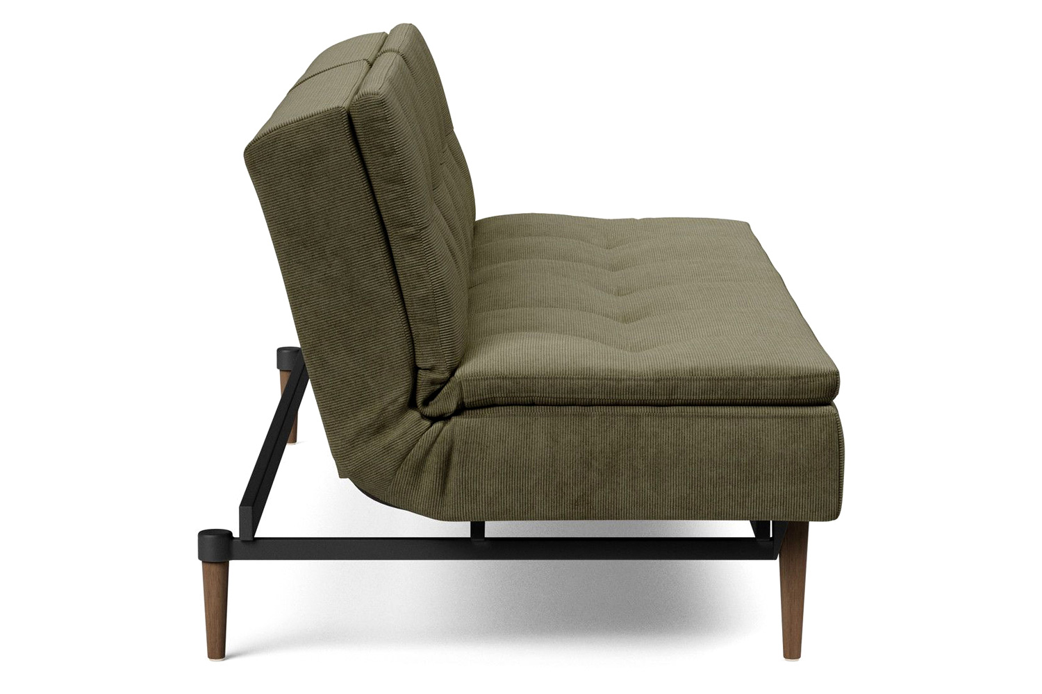 Innovation Living Dublexo Styletto Sofa Bed Dark Wood - 316 Cordufine Pine Green