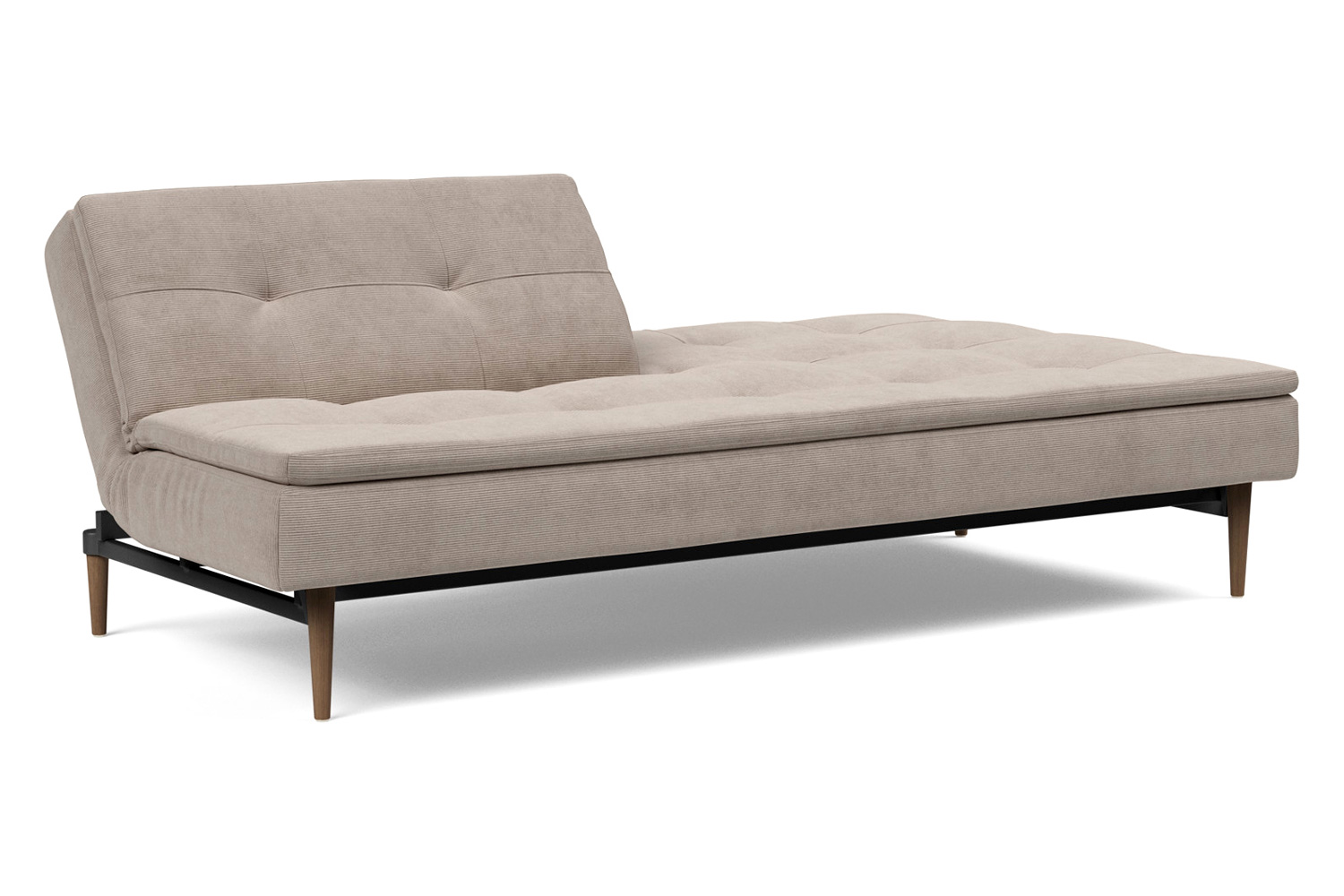 Innovation Living Dublexo Styletto Sofa Bed Dark Wood - 318 Cordufine Beige