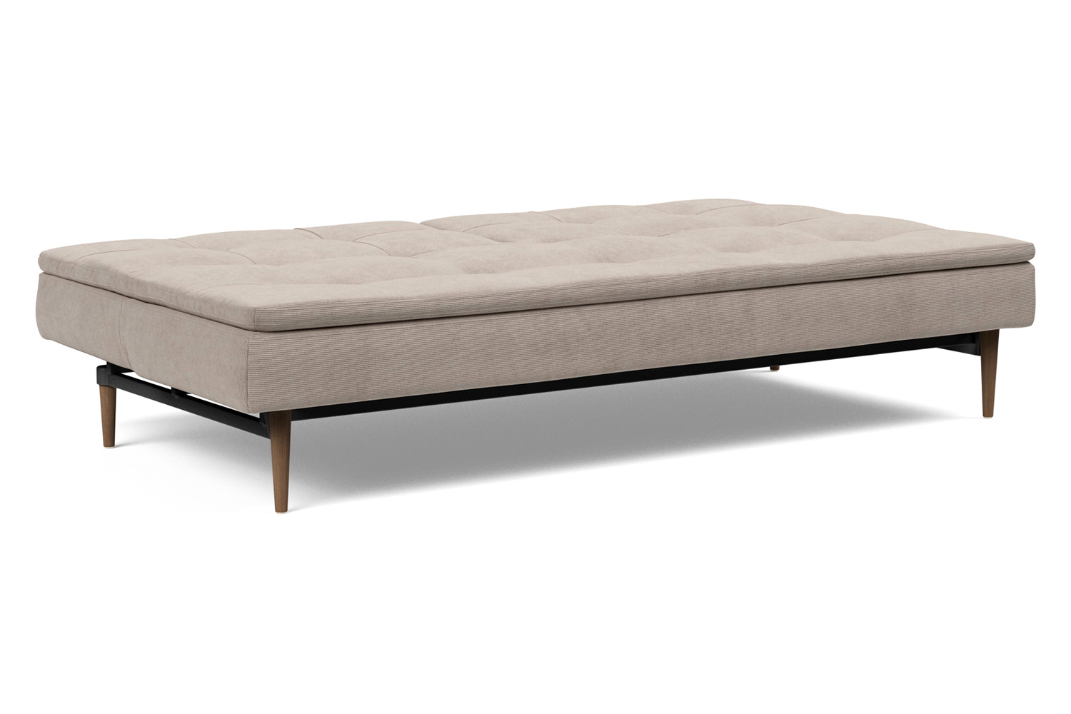 Innovation Living Dublexo Styletto Sofa Bed Dark Wood - 318 Cordufine Beige