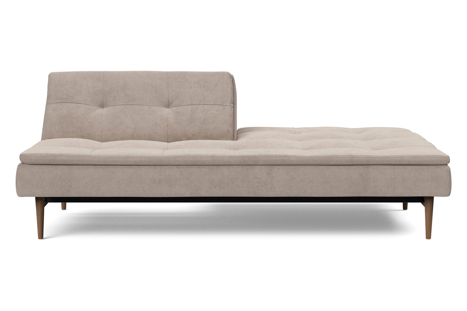 Innovation Living Dublexo Styletto Sofa Bed Dark Wood - 318 Cordufine Beige