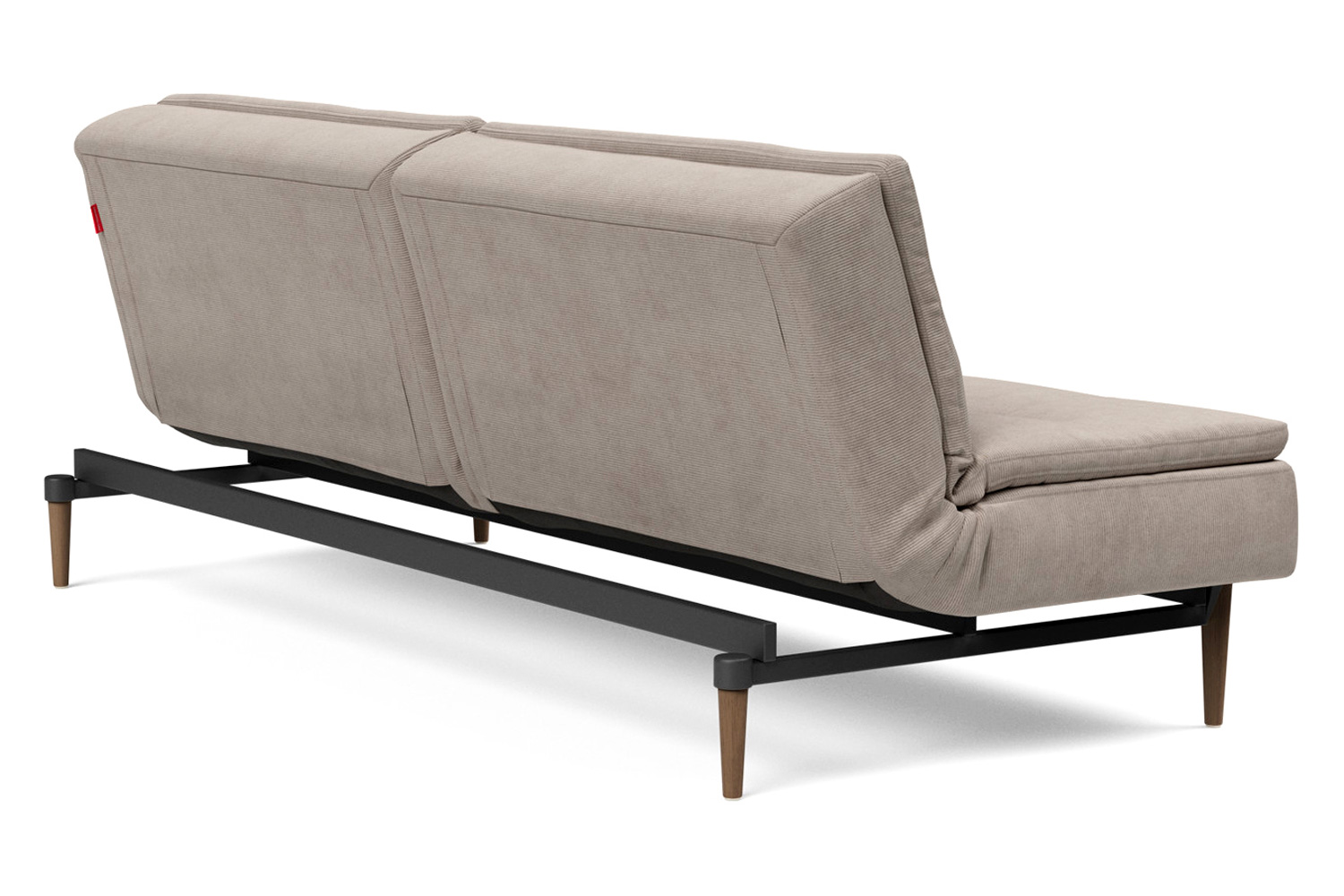 Innovation Living Dublexo Styletto Sofa Bed Dark Wood - 318 Cordufine Beige