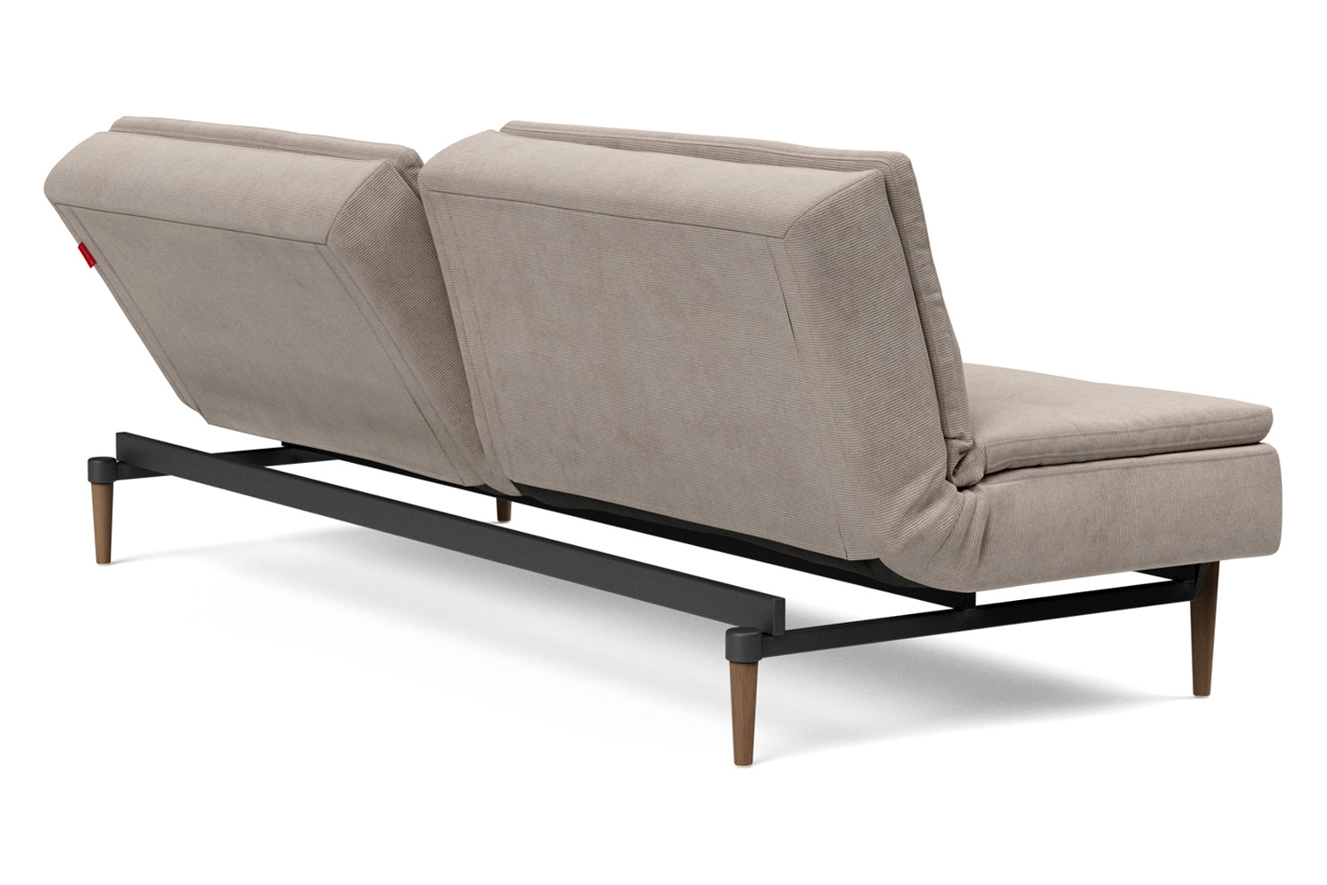 Innovation Living Dublexo Styletto Sofa Bed Dark Wood - 318 Cordufine Beige