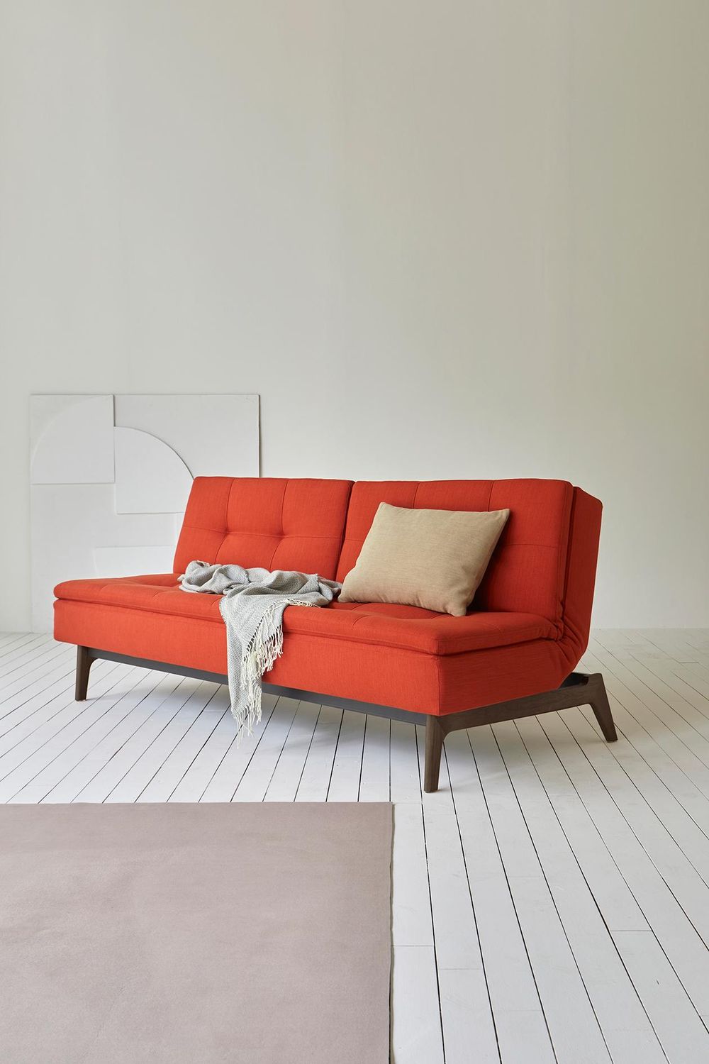 Innovation Living Dublexo Eik Sofa Bed Smoked Oak - 506 Elegance Paprika