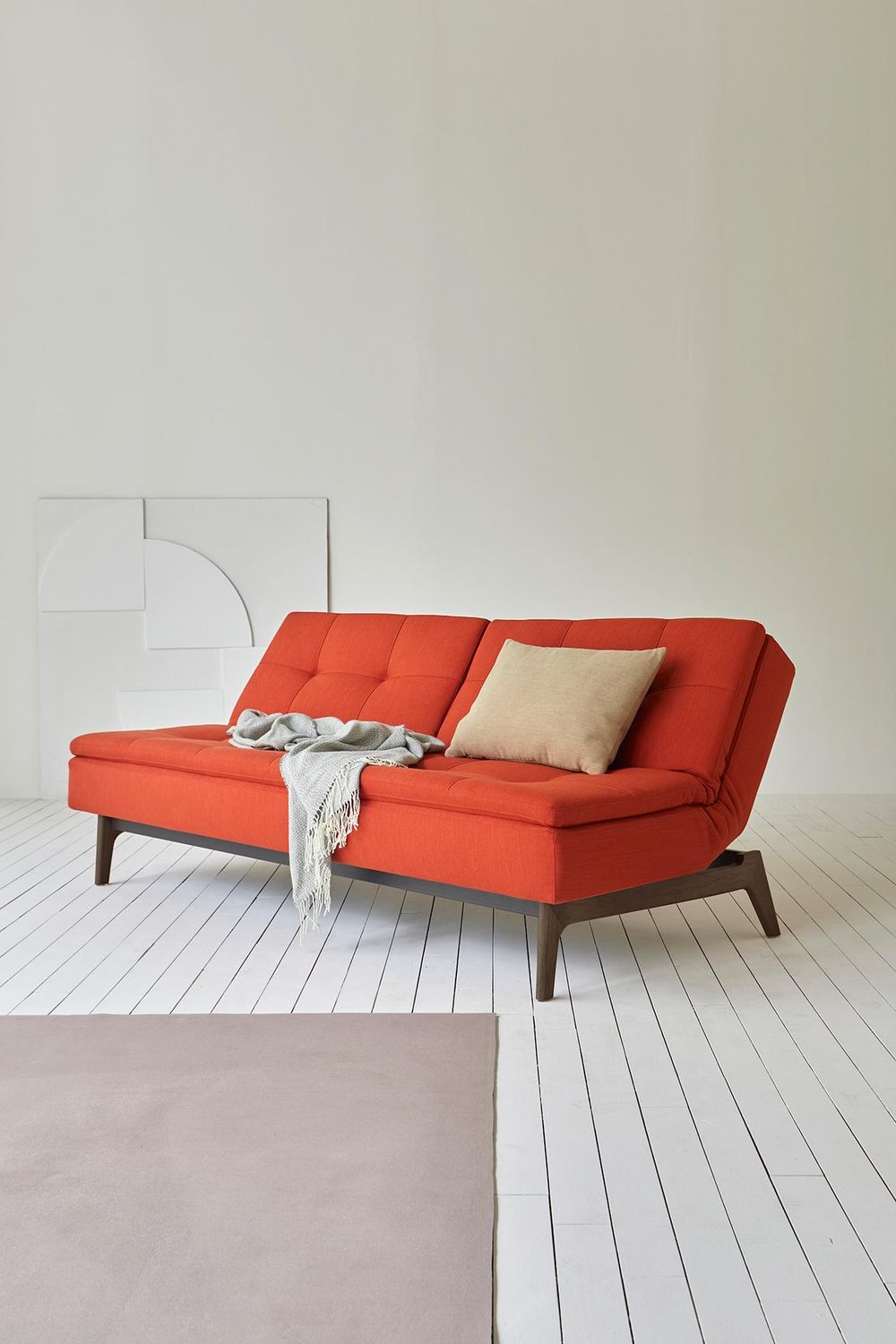 Innovation Living Dublexo Eik Sofa Bed Smoked Oak - 506 Elegance Paprika