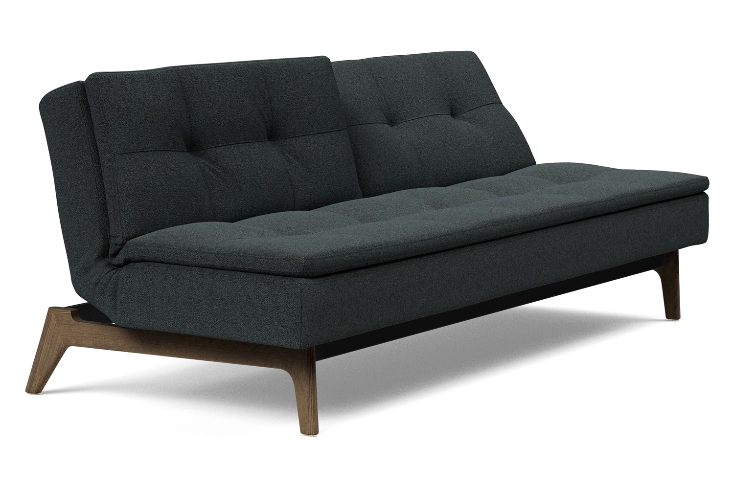 Innovation Living Dublexo Eik Sofa Bed Smoked Oak - 534 Bouclé Black Raven