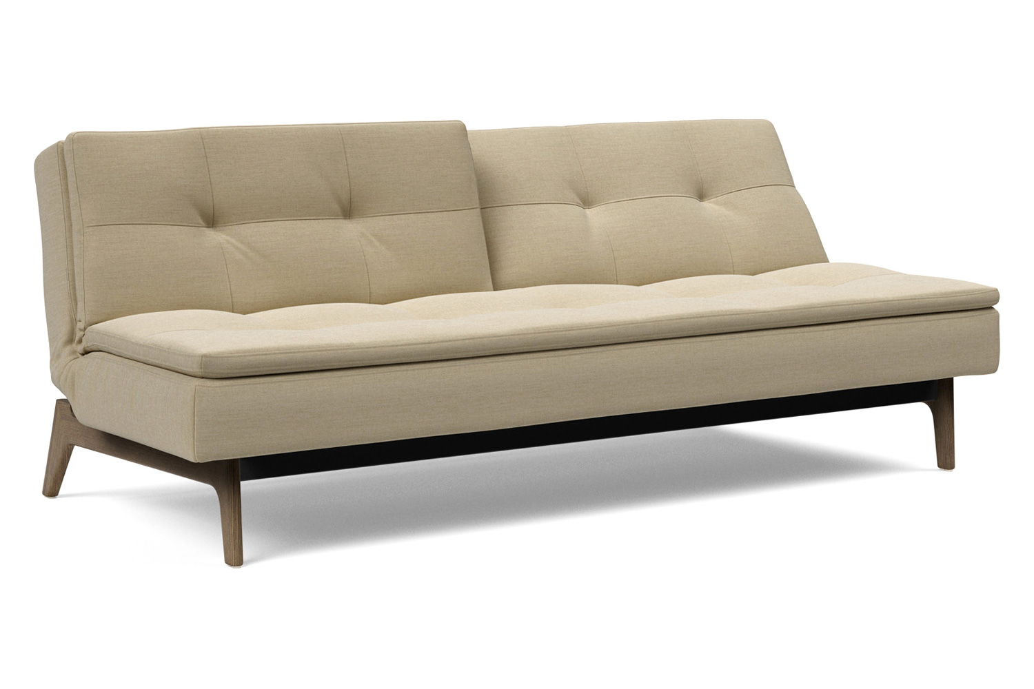 Innovation Living Dublexo Eik Sofa Bed Smoked Oak - 571 Vivus Dusty Sand