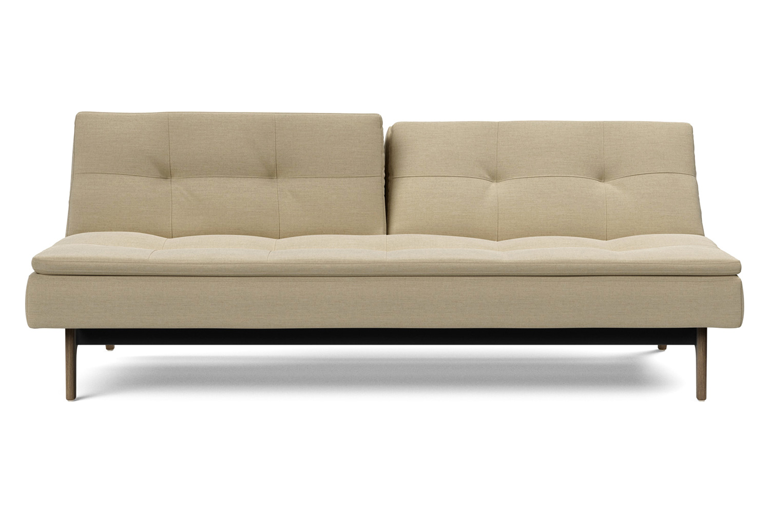 Innovation Living Dublexo Eik Sofa Bed Smoked Oak - 571 Vivus Dusty Sand