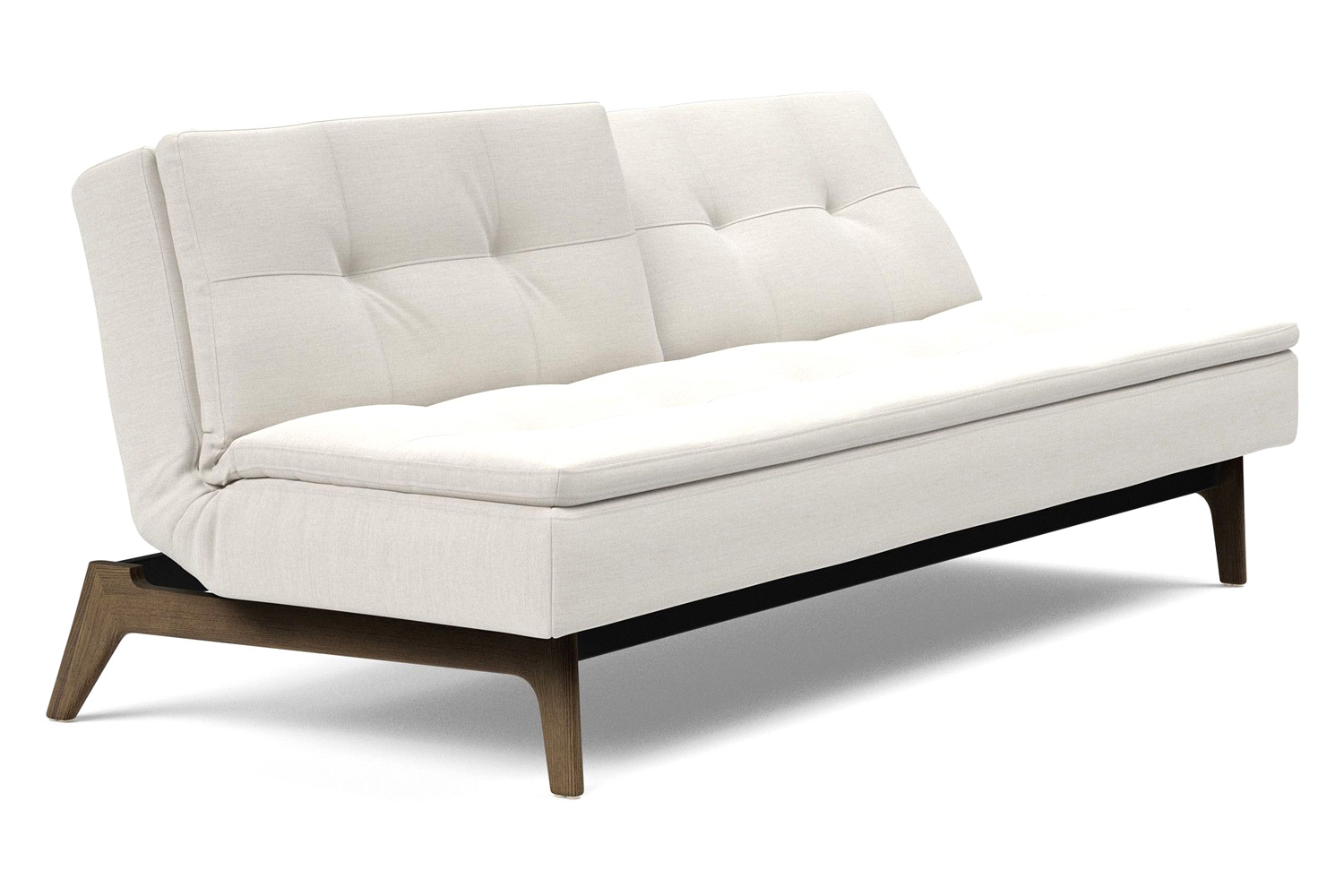 Innovation Living Dublexo Eik Sofa Bed Smoked Oak - 574 Vivus Dusty Off White