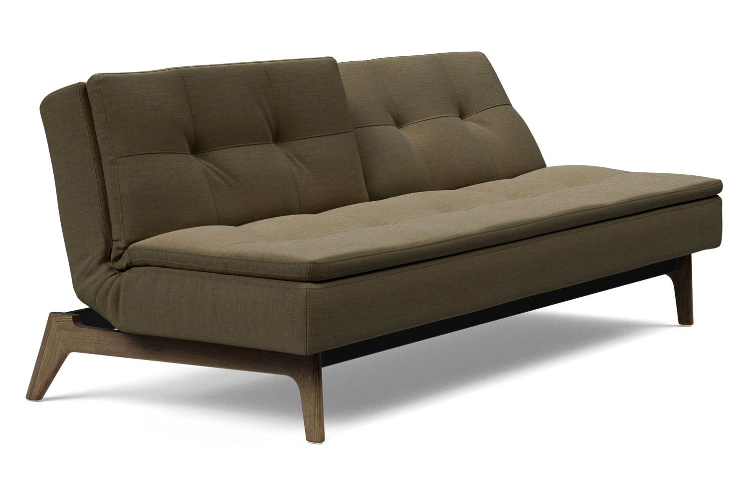 Innovation Living Dublexo Eik Sofa Bed Smoked Oak - 575 Vivus Dusty Olive