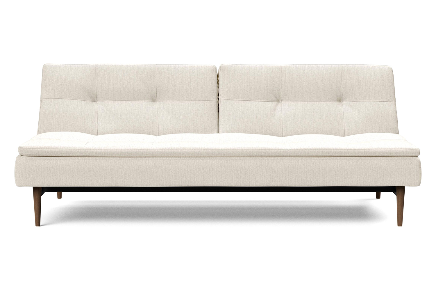 Innovation Living Dublexo Styletto Sofa Bed Dark Wood - 531 Bouclé Off White