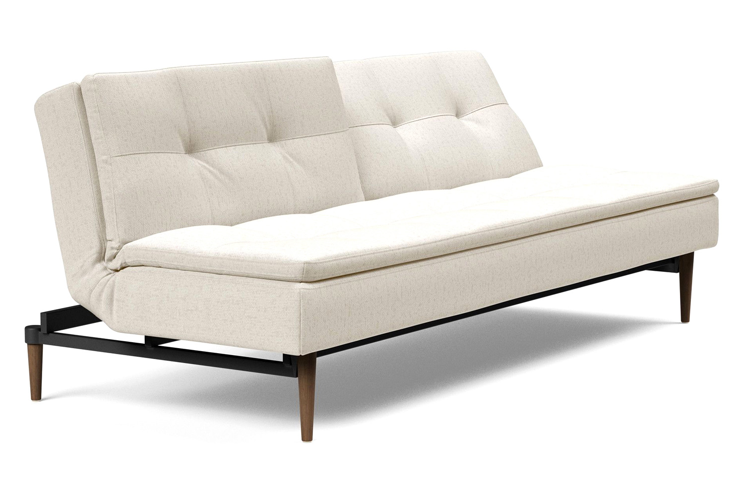 Innovation Living Dublexo Styletto Sofa Bed Dark Wood - 531 Bouclé Off White