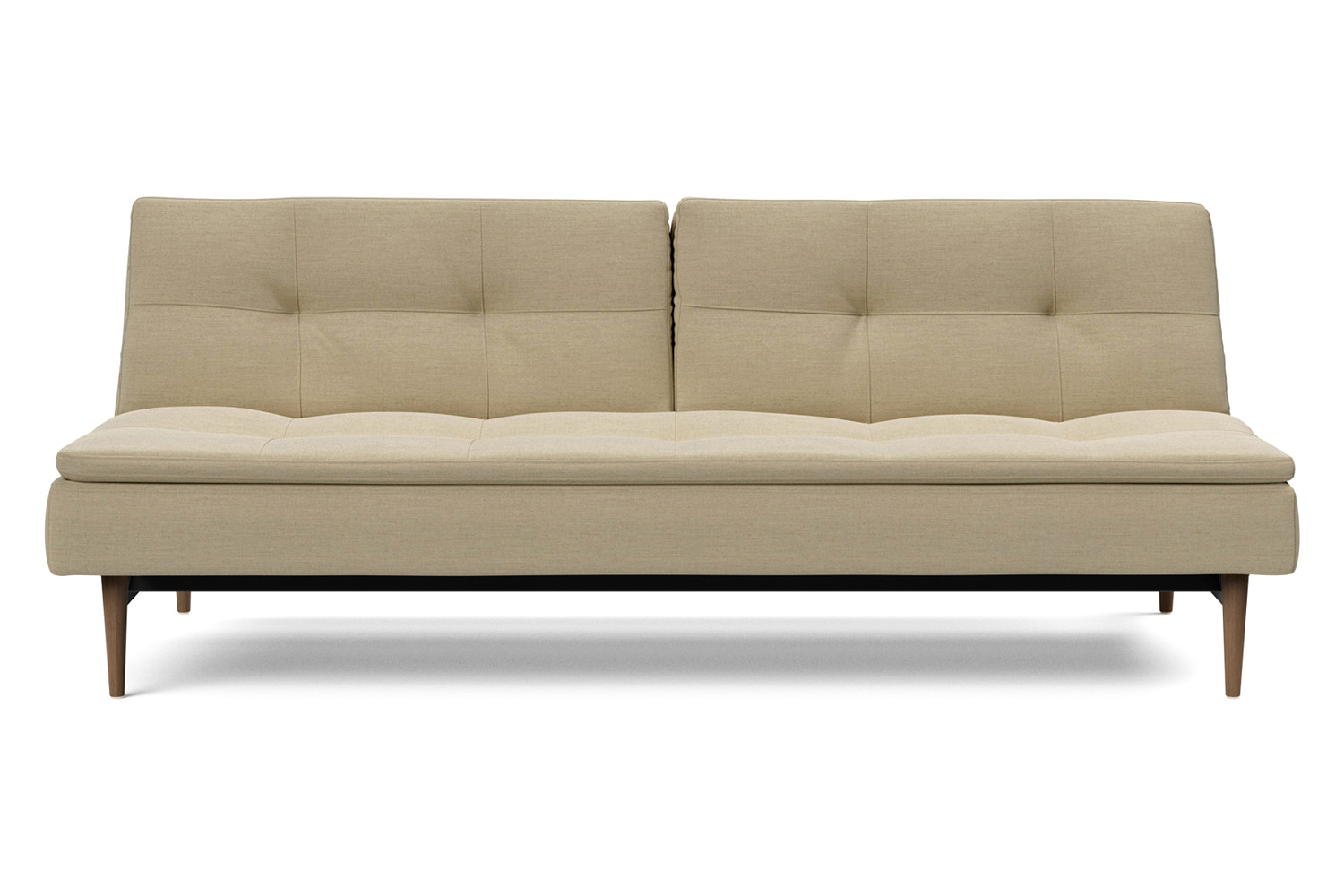 Innovation Living Dublexo Styletto Sofa Bed Dark Wood - 571 Vivus Dusty Sand