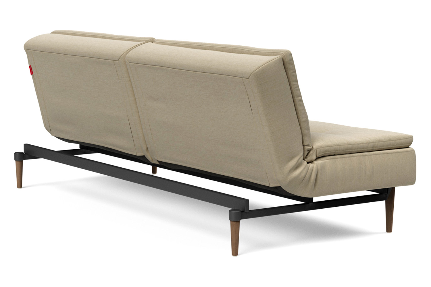 Innovation Living Dublexo Styletto Sofa Bed Dark Wood - 571 Vivus Dusty Sand