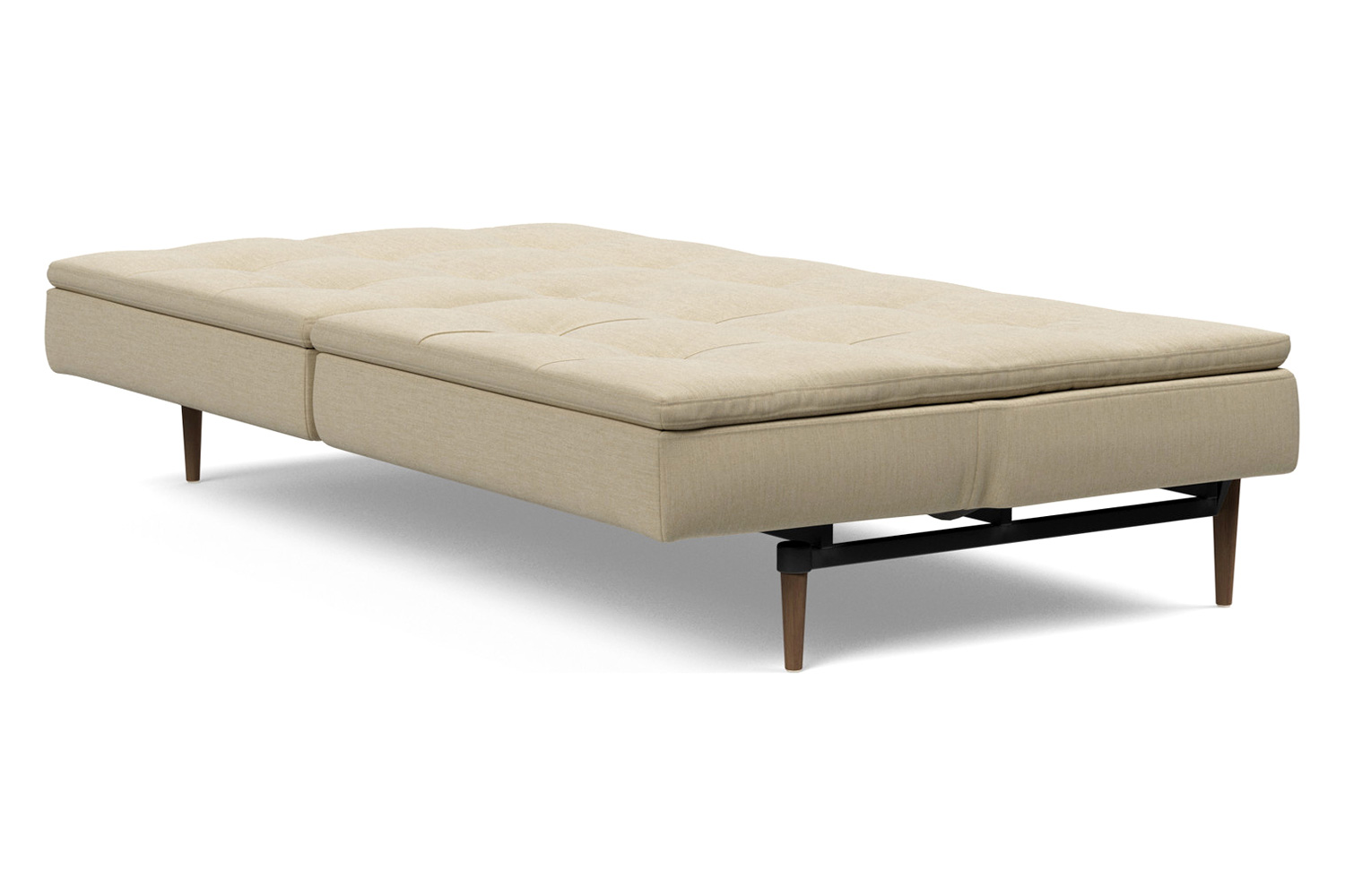 Innovation Living Dublexo Styletto Sofa Bed Dark Wood - 571 Vivus Dusty Sand