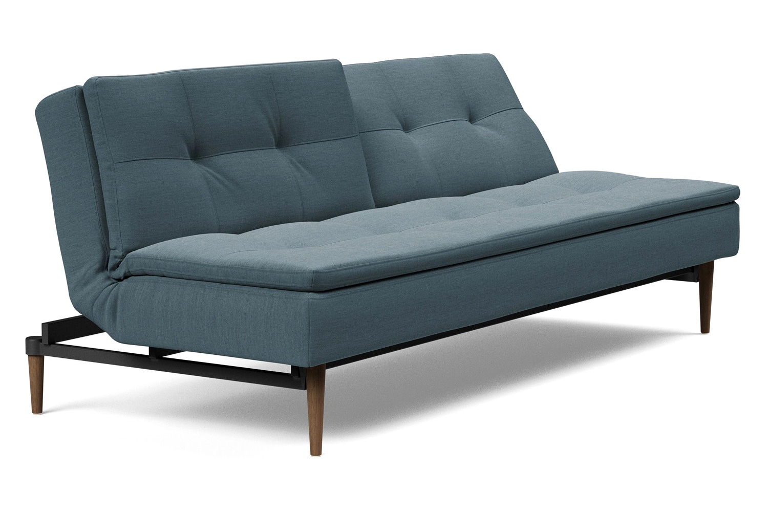 Innovation Living Dublexo Styletto Sofa Bed Dark Wood - 573 Vivus Dusty Blue