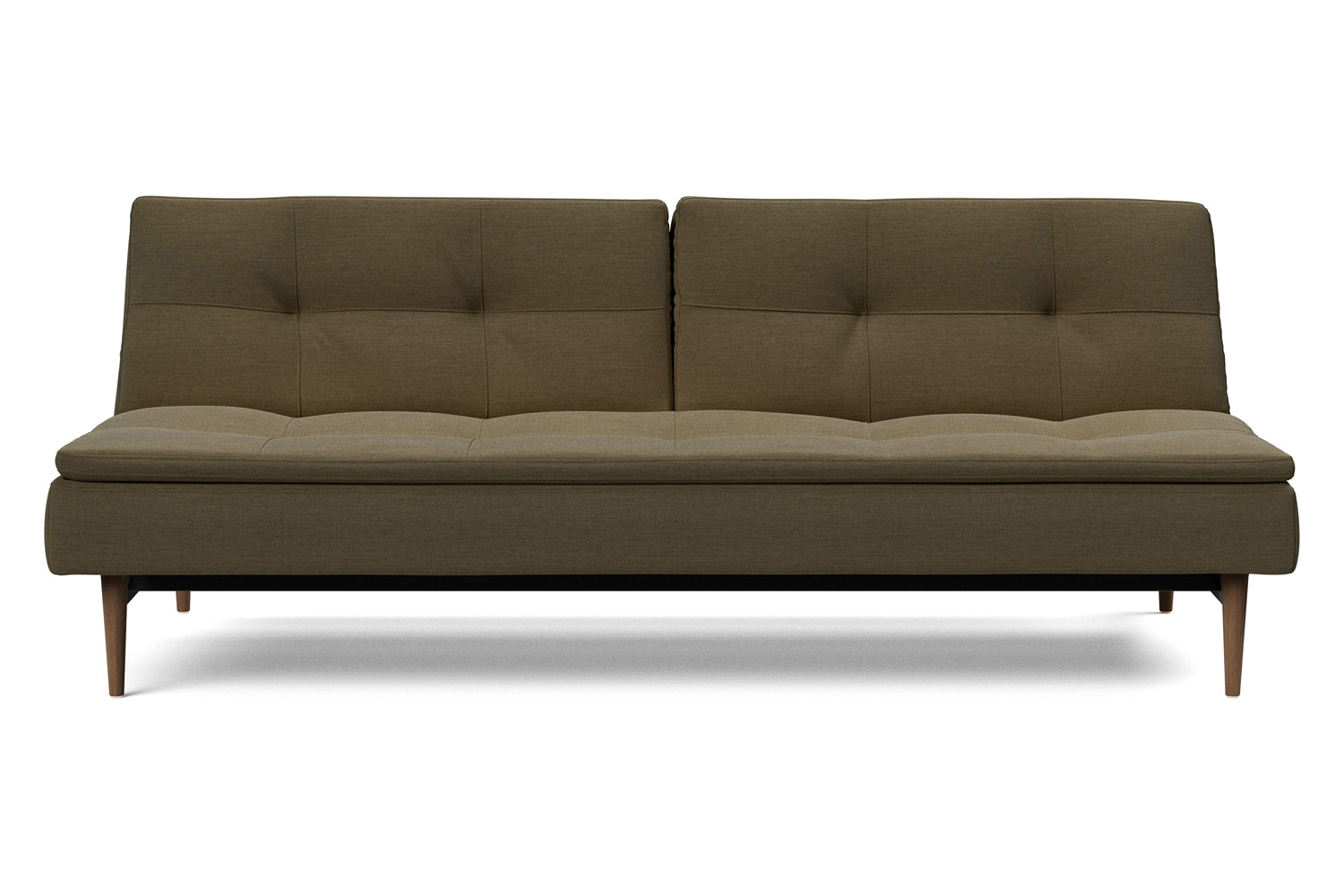 Innovation Living Dublexo Styletto Sofa Bed Dark Wood - 575 Vivus Dusty Olive