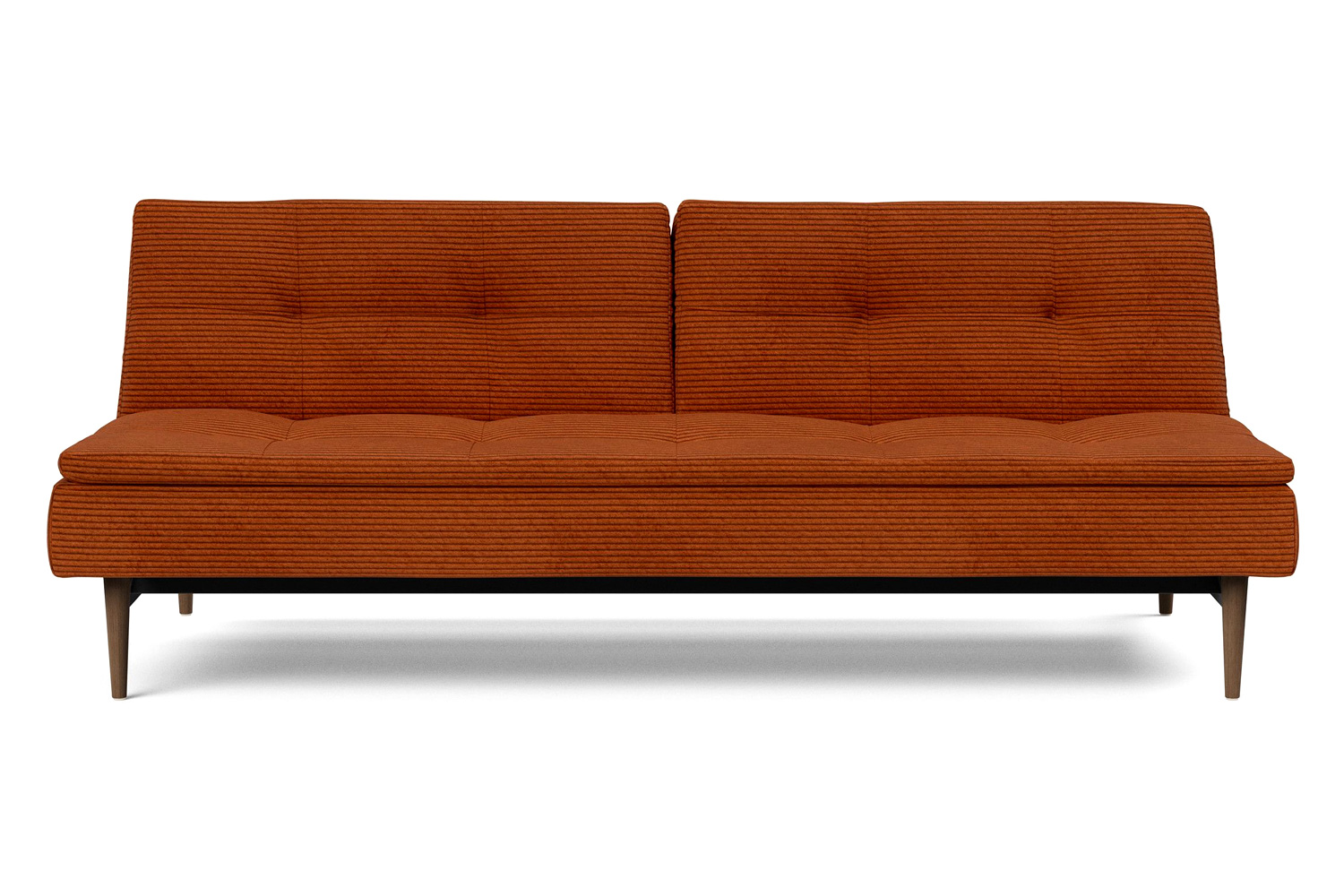 Innovation Living Dublexo Styletto Sofa Bed Dark Wood - 595 Corduroy Burnt Orange