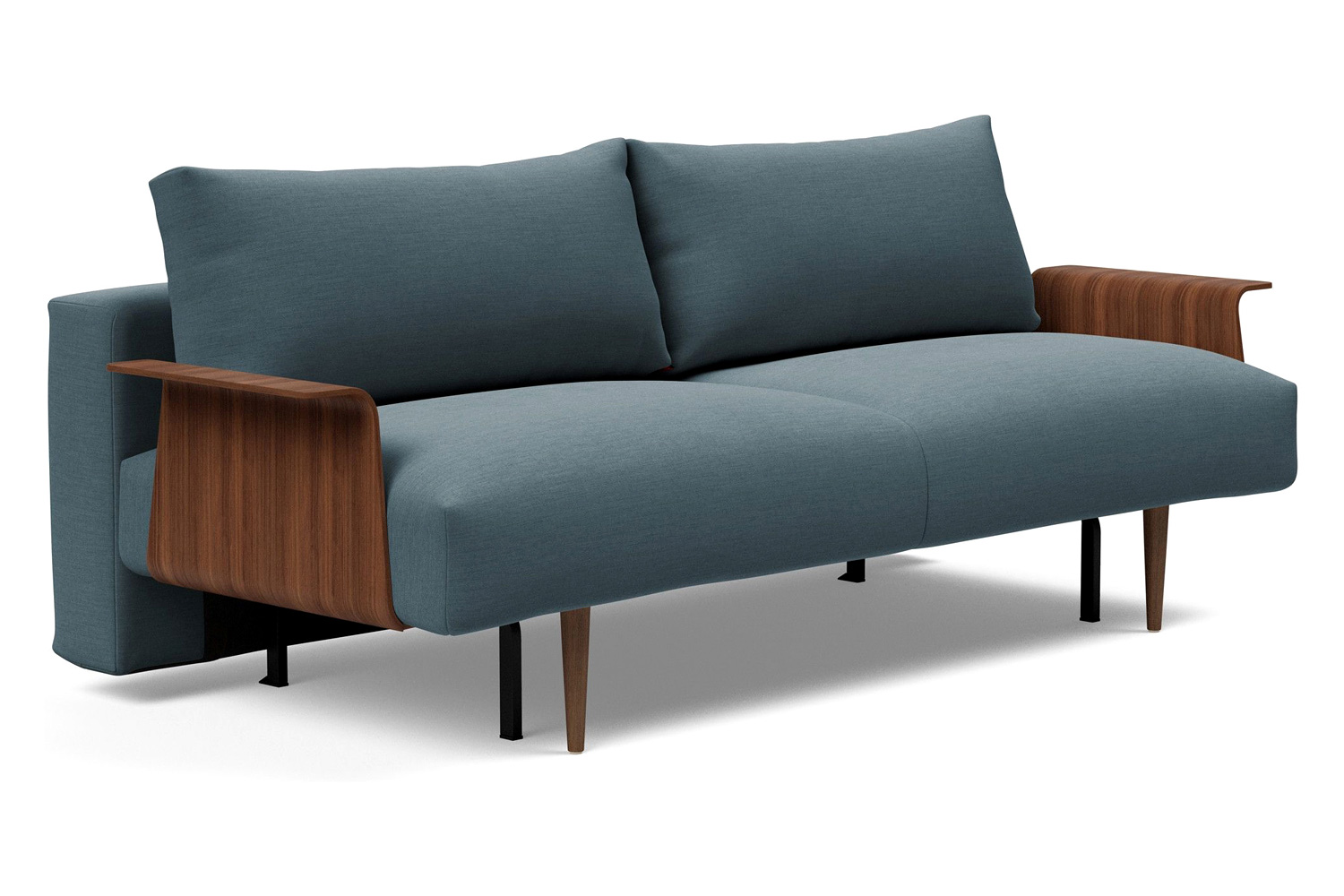 Innovation Living - Frode Dark Styletto Sofa Bed Walnut Arms