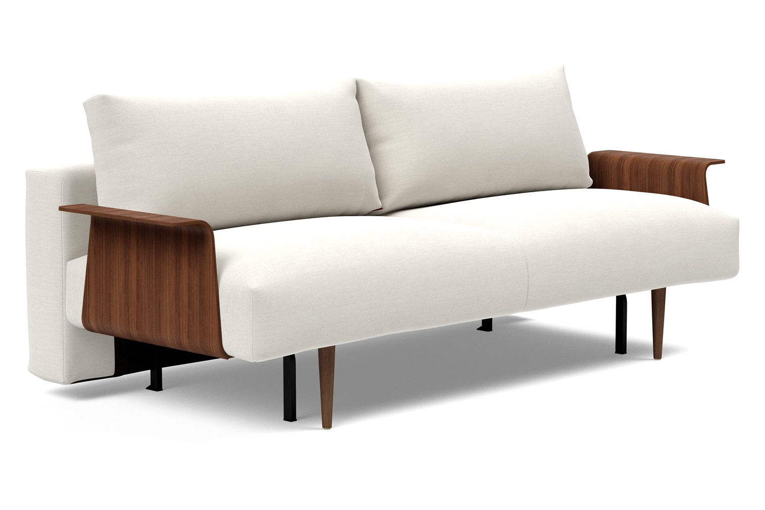 Innovation Living - Frode Dark Styletto Sofa Bed Walnut Arms