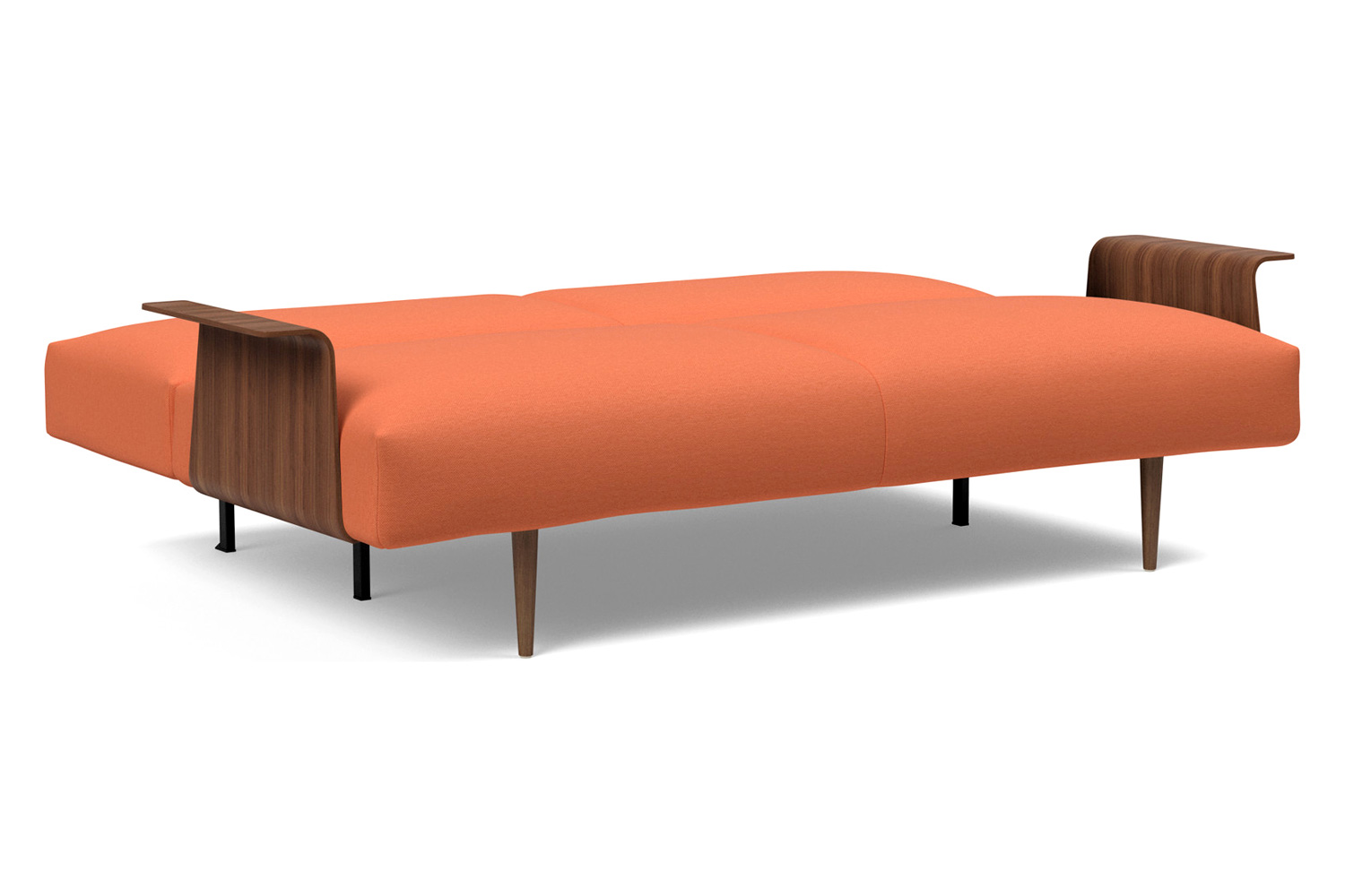 Innovation Living Frode Dark Styletto Sofa Bed Walnut Arms - 581 Argus Rust